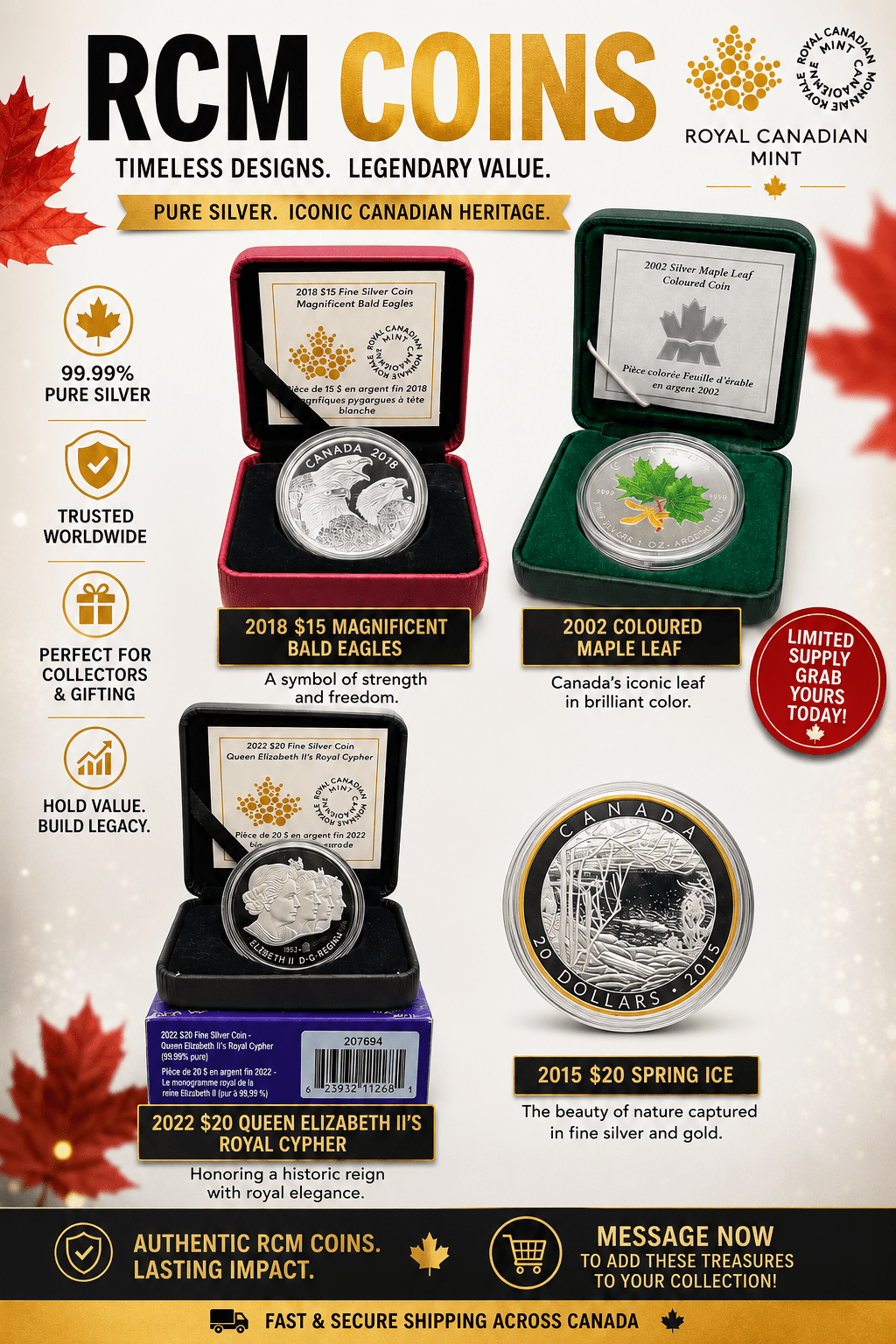 Royal Canadian Mints (Genuine Pre-owned items) - MMmetalsandmore