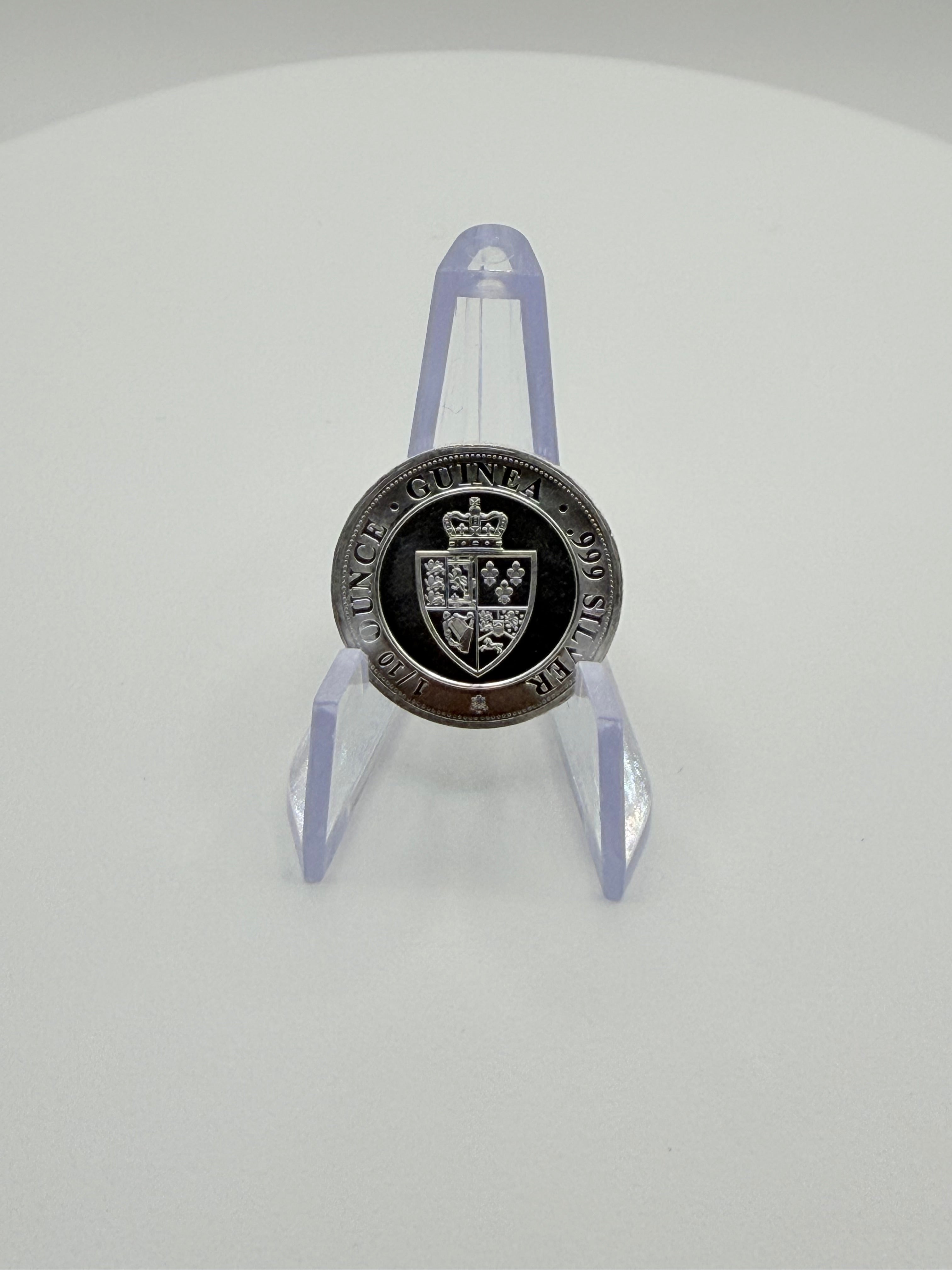 1/10 oz .999 Fine Silver Round – St. Helena Rose Spade Guinea Shield Year 2020