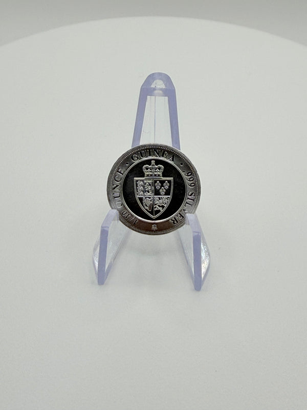 1/10 oz .999 Fine Silver Round – St. Helena Rose Spade Guinea Shield Year 2020