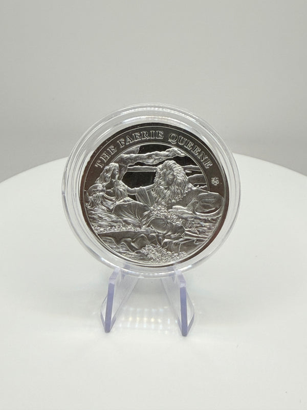 Pièce de 1 oz en argent BE St. Helena 2024 - The Faerie Queene : Una et le Lion (999 millièmes)