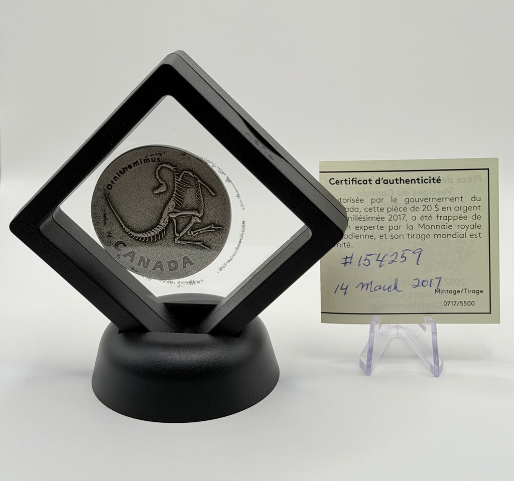 2017 $20 Fine Silver Coin - Ancient Canada: Ornithomimus (1 oz .9999 Pure)