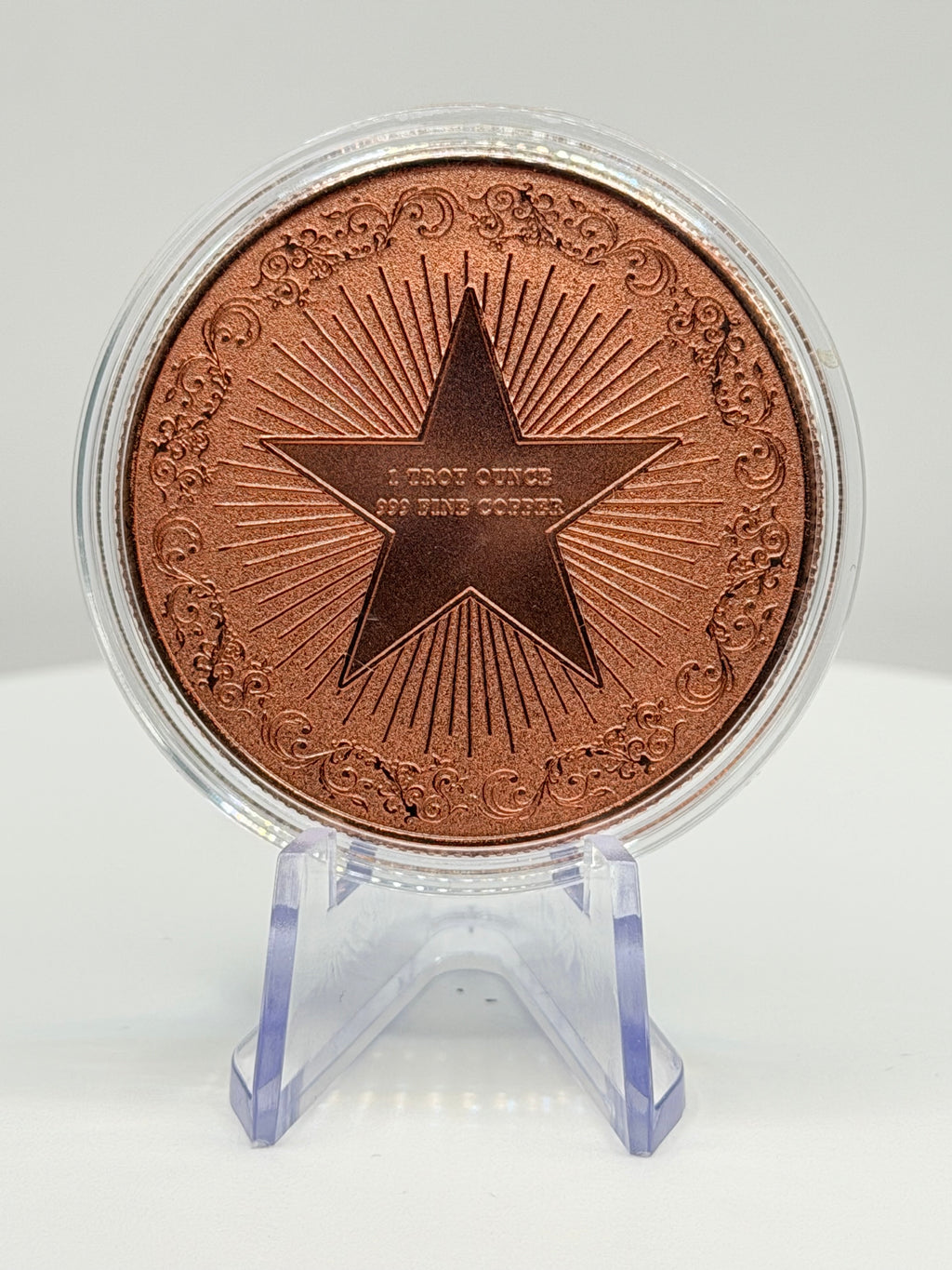 Midnight Timber Wolf Moon 1 oz .999 Fine Copper Art Round - Limited Edition Colorized Bullion