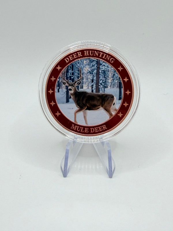 Mule Deer Hunting Collectible Coin – 1 oz .999 Fine Copper