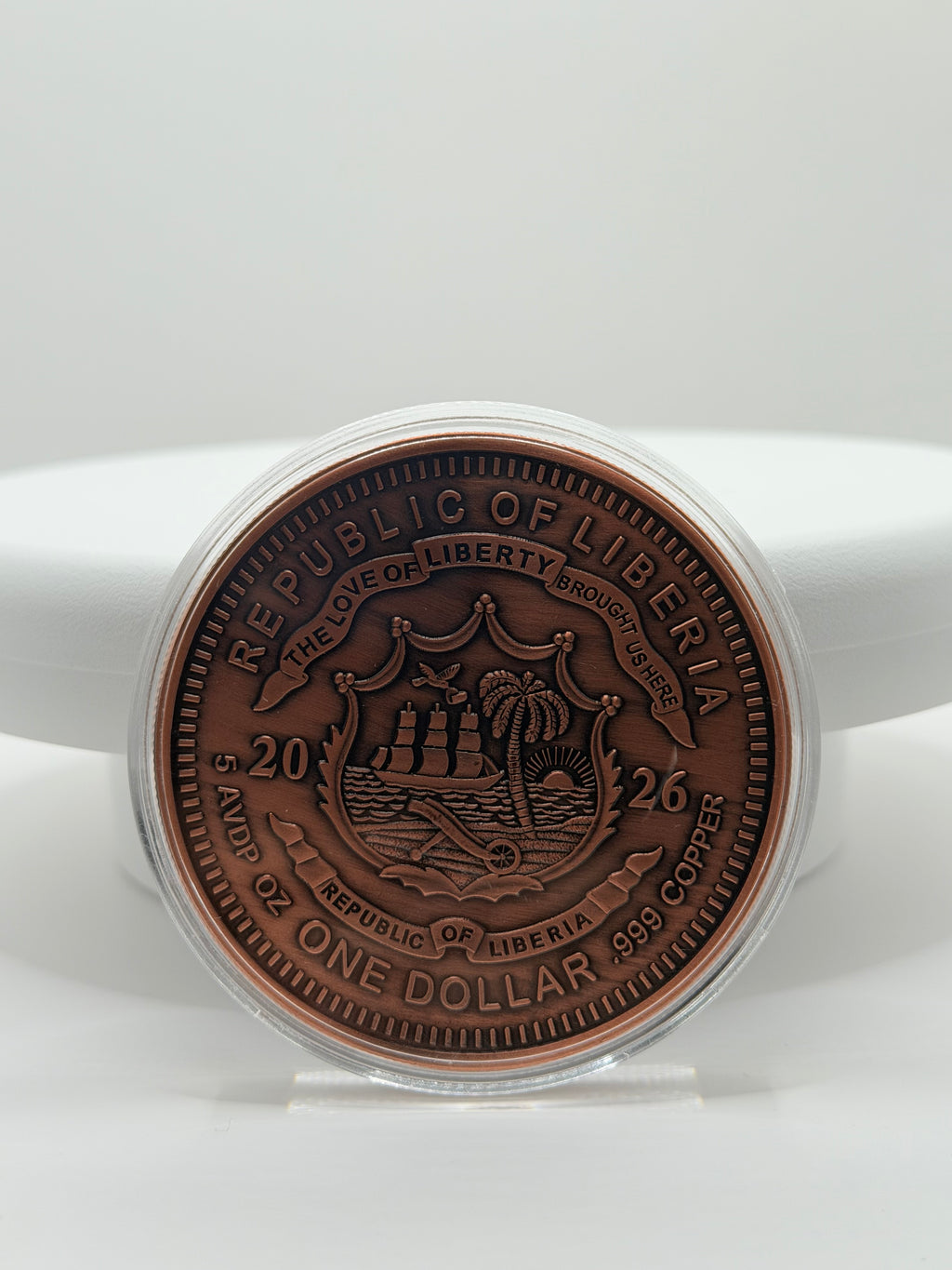 2026 Republic of Liberia "Genie" 5 oz Colorized Copper Round (.999 Fine)