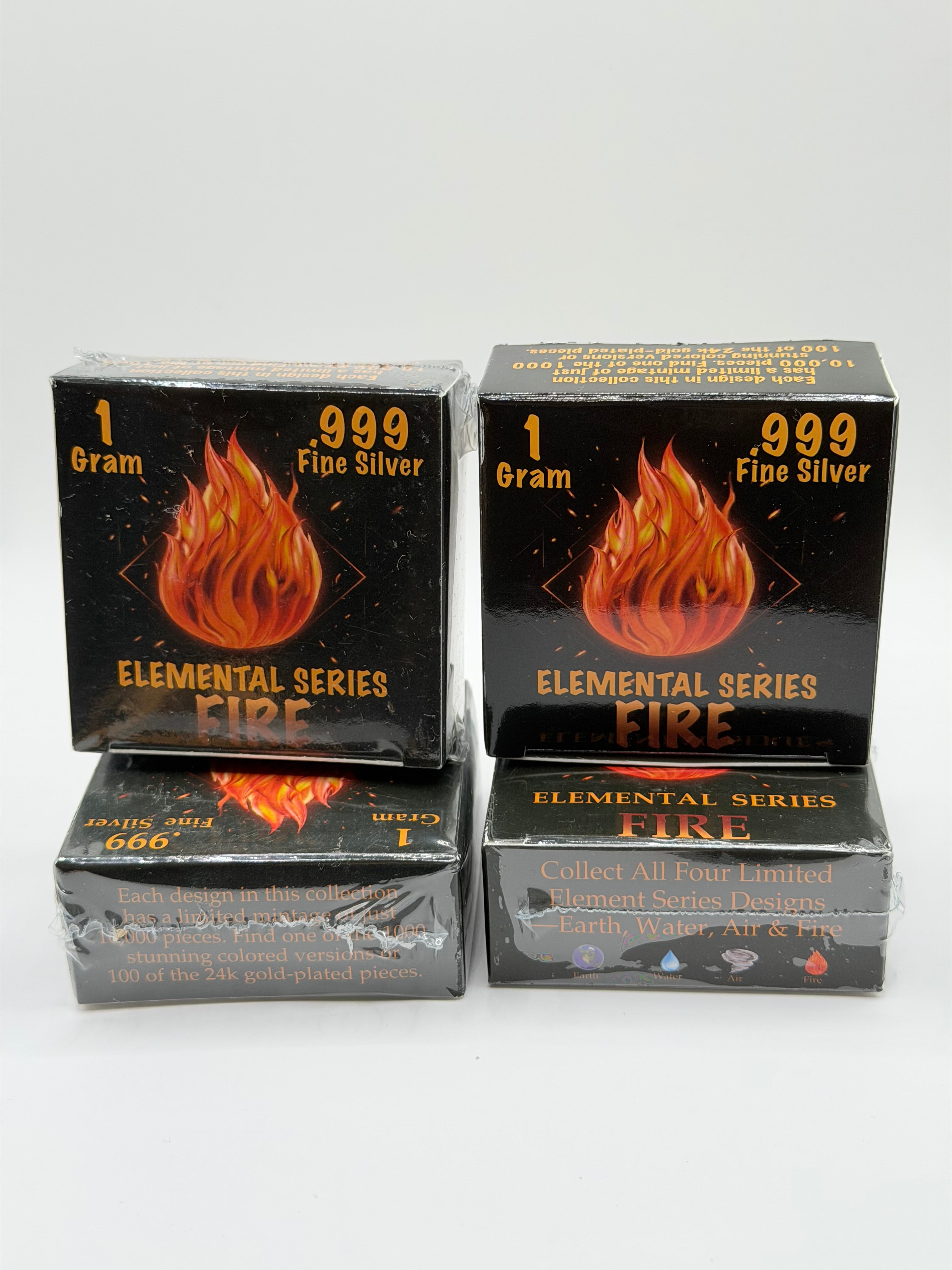 1 Gram .999 Fine Silver Bar - Elemental Series: FIRE Edition