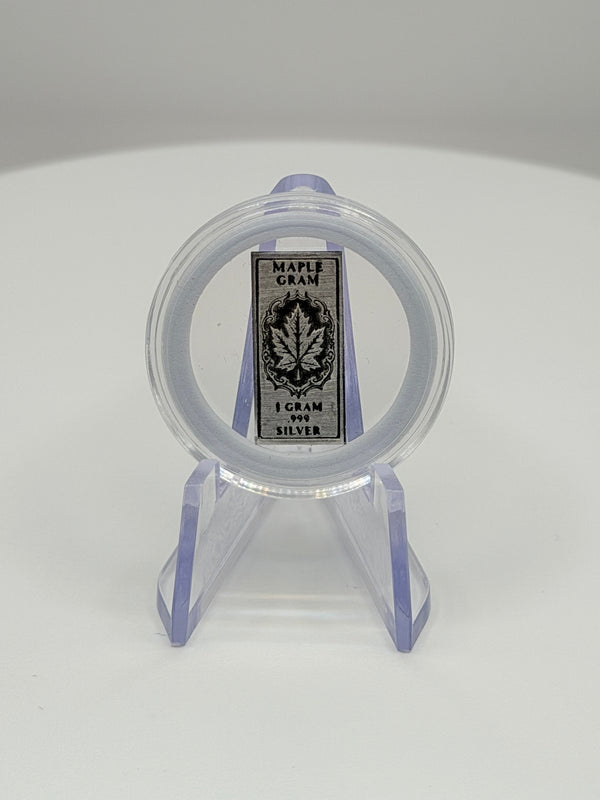 1 Gram .999 Fine Silver Bar - Maple Gram Collector Edition