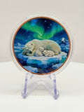 Arctic Polar Bear Hourglass 1 oz .999 Fine Copper Art Round - Limited Edition Colorized Bullion