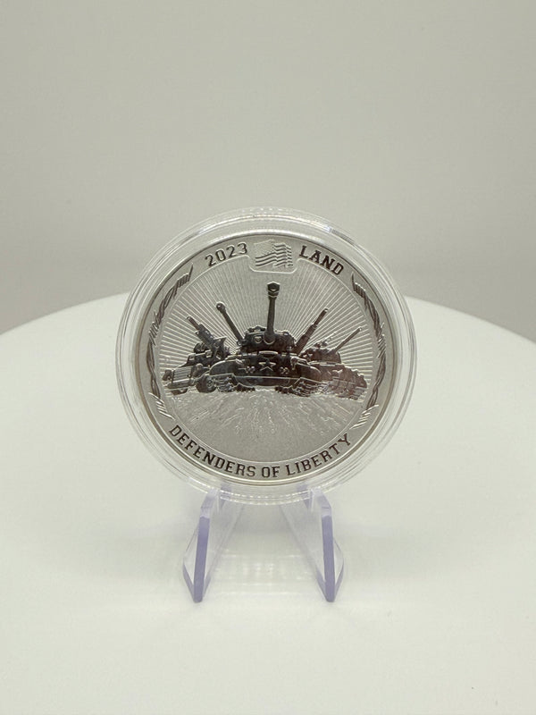 Rondelle en argent fin 1 oz « Terre » Défenseurs de la Liberté 2023 (pureté 0,999)