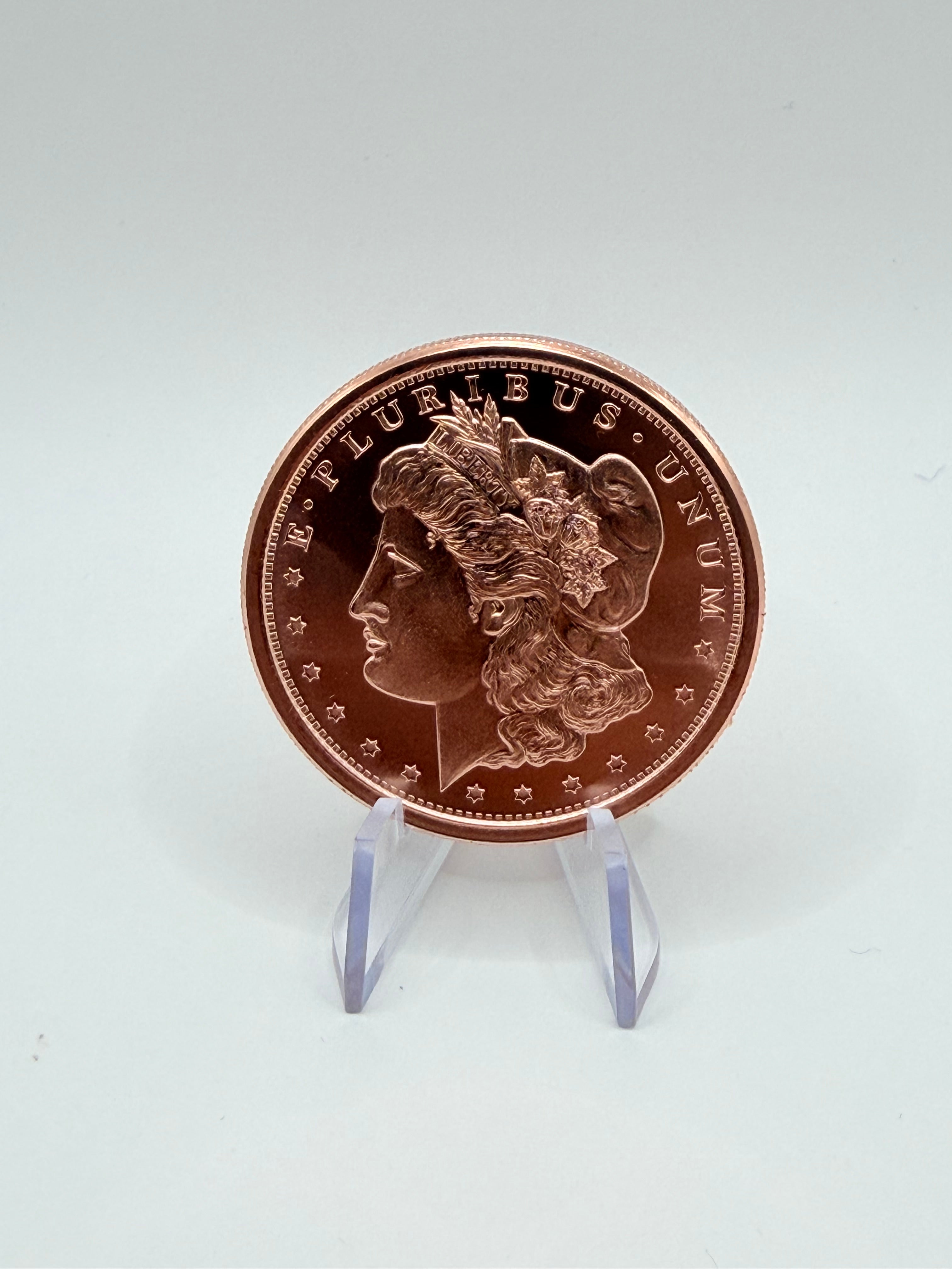 1 oz Morgan Dollar Design .999 Fine Copper Round Bullion Coin