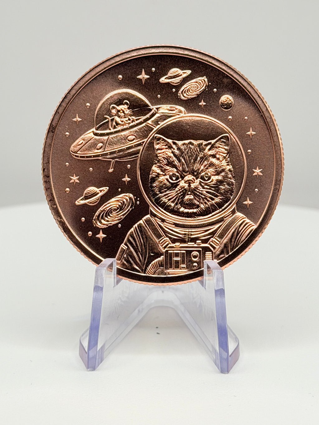 Intaglio Mint Purrfectly Copper Series - 1 oz .999 Fine Copper Cat Round