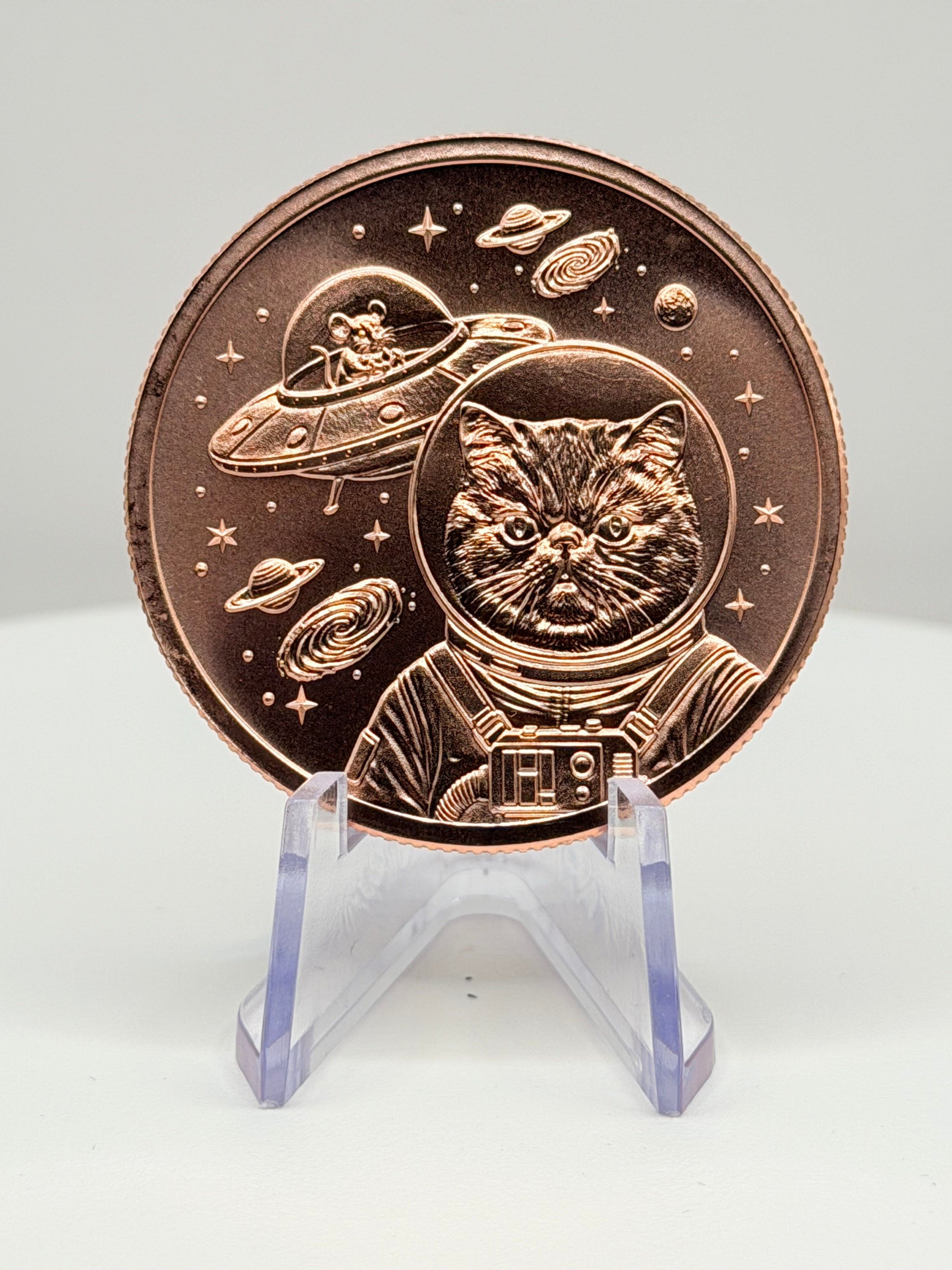 Intaglio Mint Purrfectly Copper Series - 1 oz .999 Fine Copper Cat Round