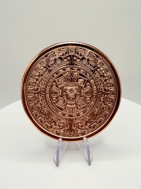 Aztec Calendar 5 oz Pure .999 Fine Copper Round Bullion