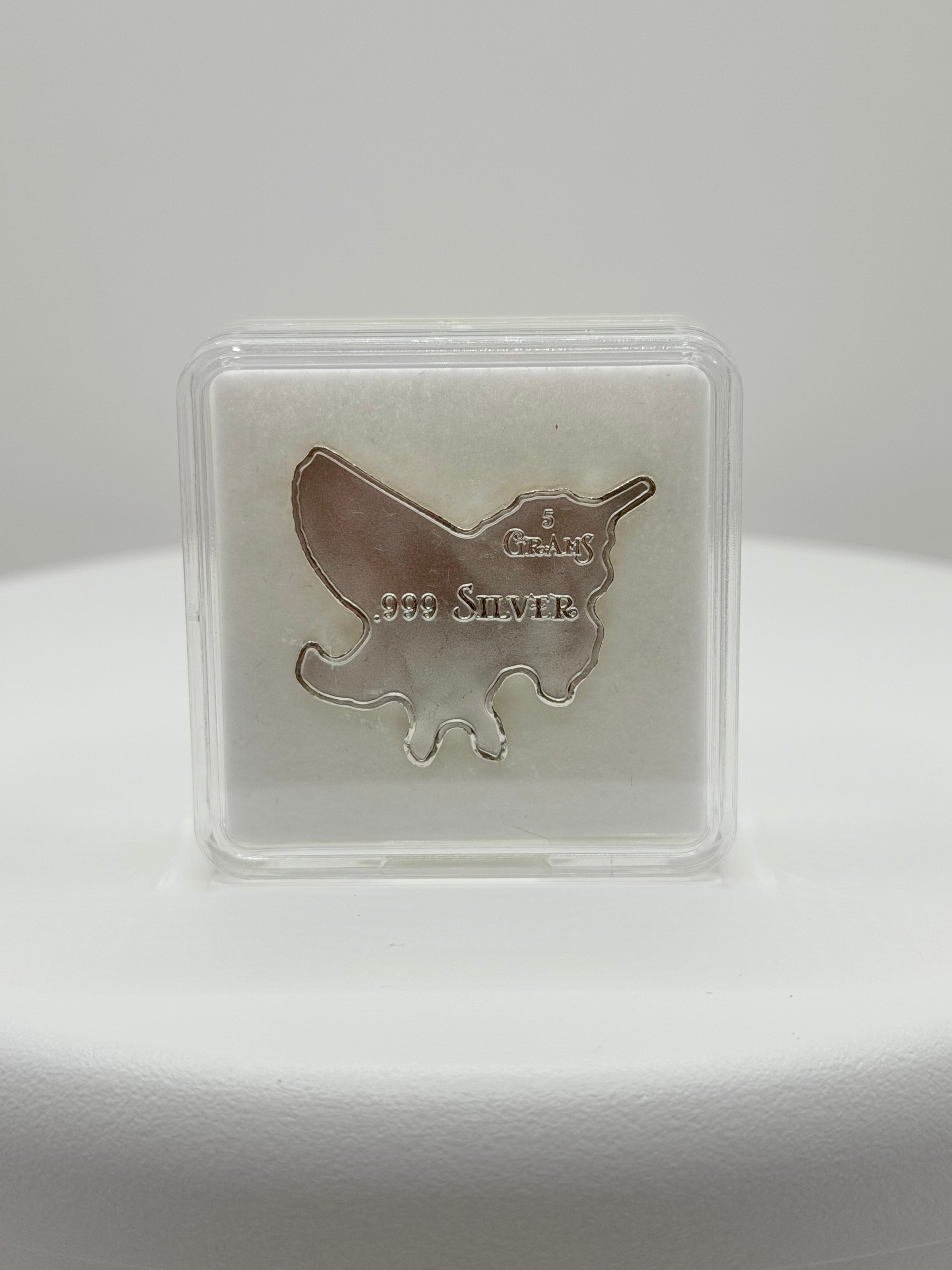 Pan Silver Co 5 Gram .999 Fine Silver Pegasus Unicorn Art Bar