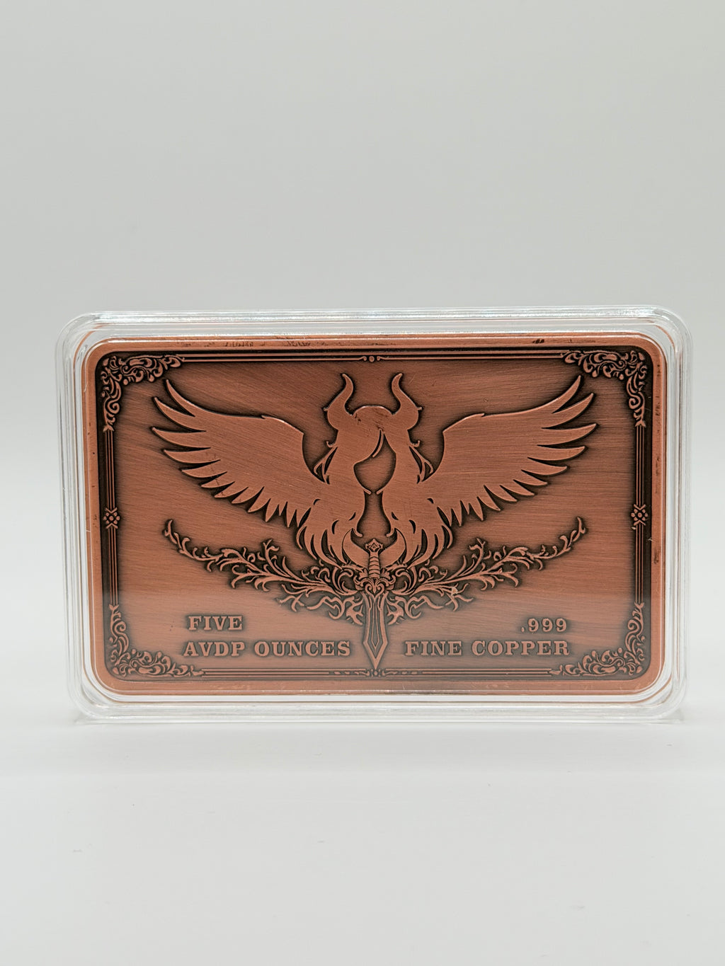 Dark Angel 5 oz Colorized .999 Fine Copper Art Bar Bullion