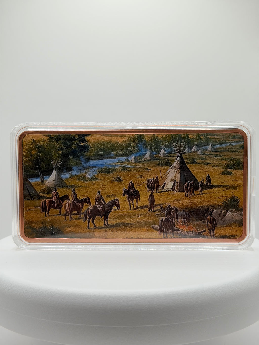 10 oz White Buffalo Currency Colorized .999 Copper Art Bar