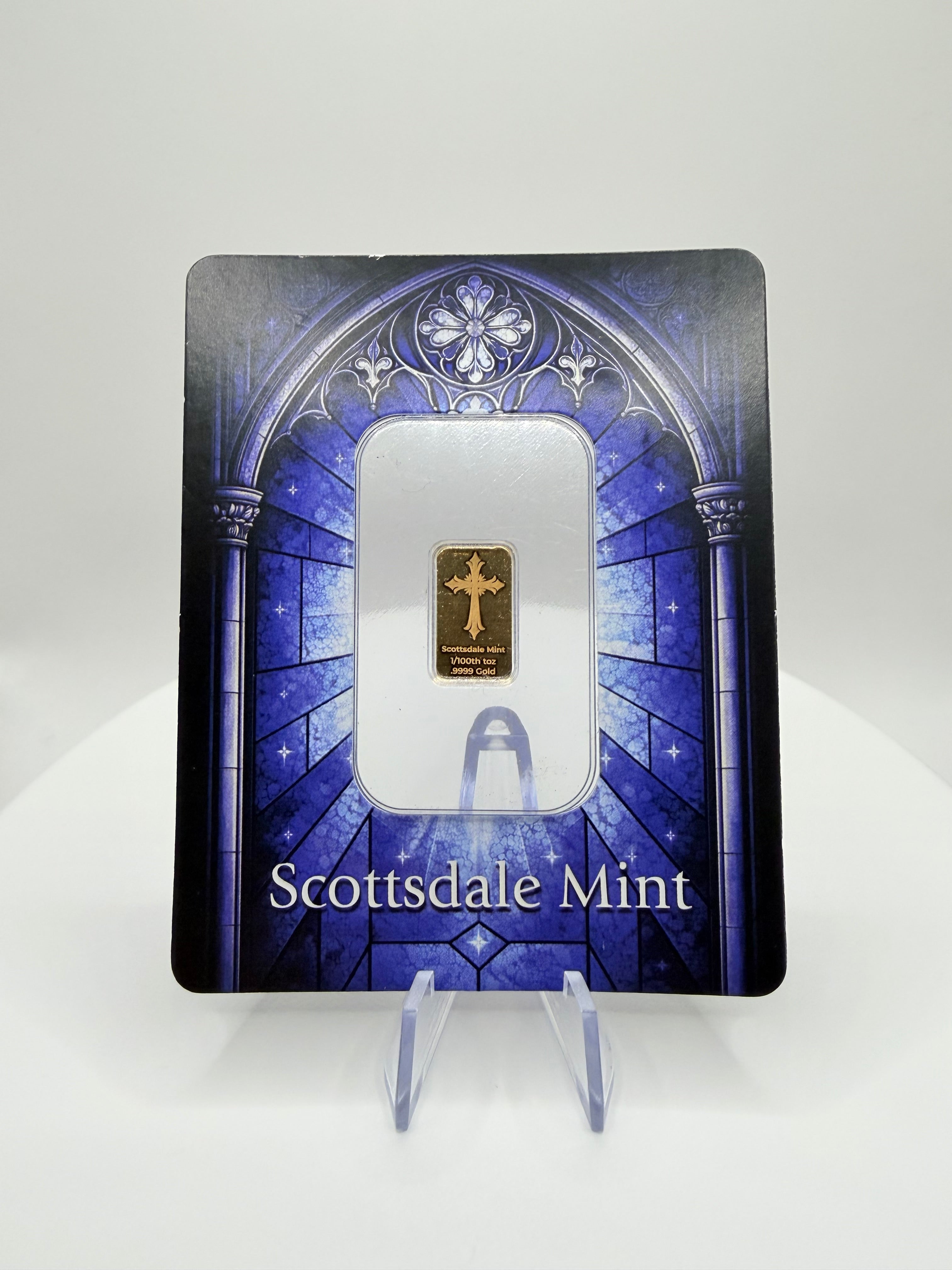 Scottsdale Mint 1/100 oz Gold Cross Bar Certi-Lock Assay