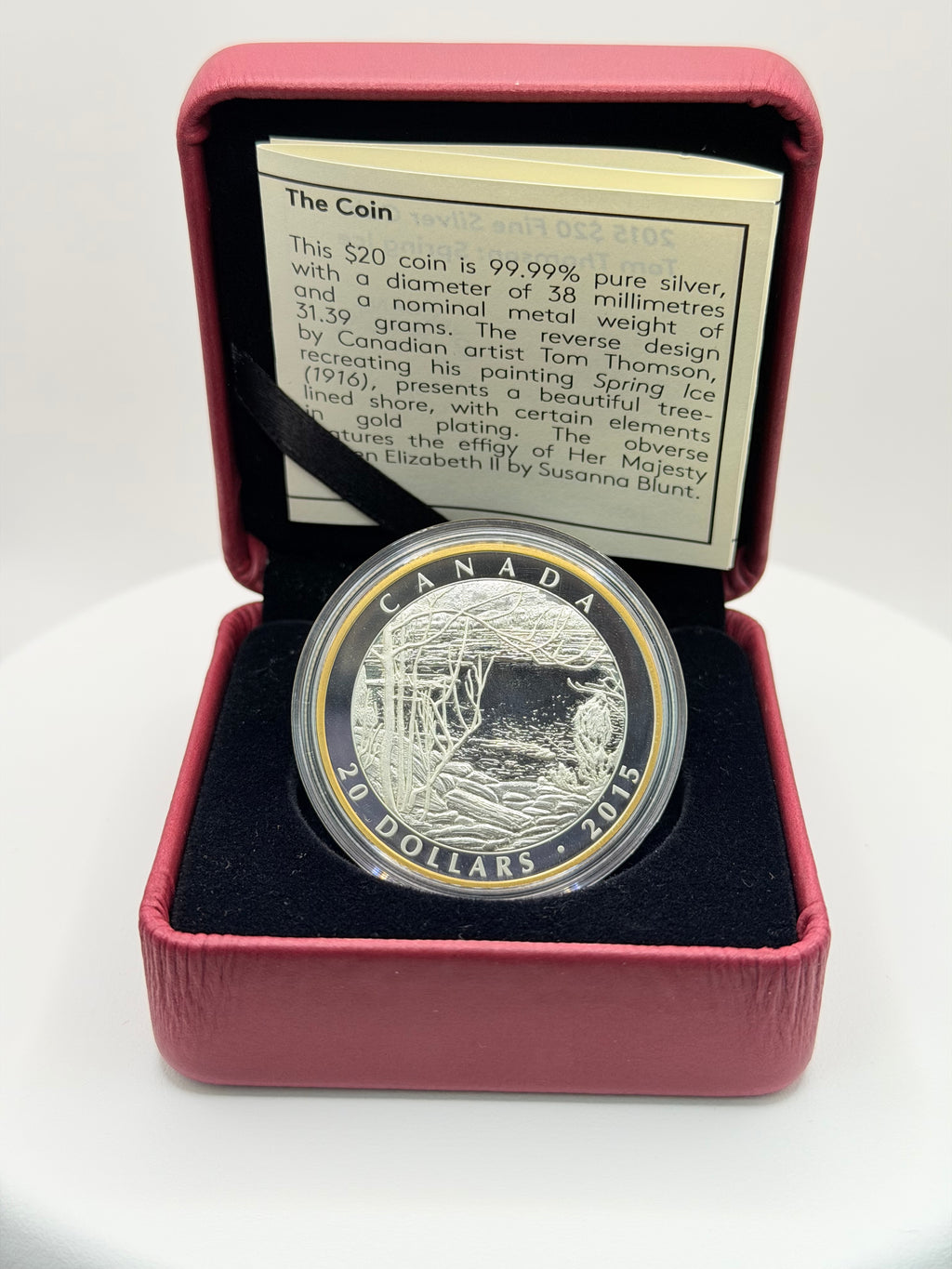2015 Canada $20 Tom Thomson Spring Ice 1 oz Silver Proof Coin