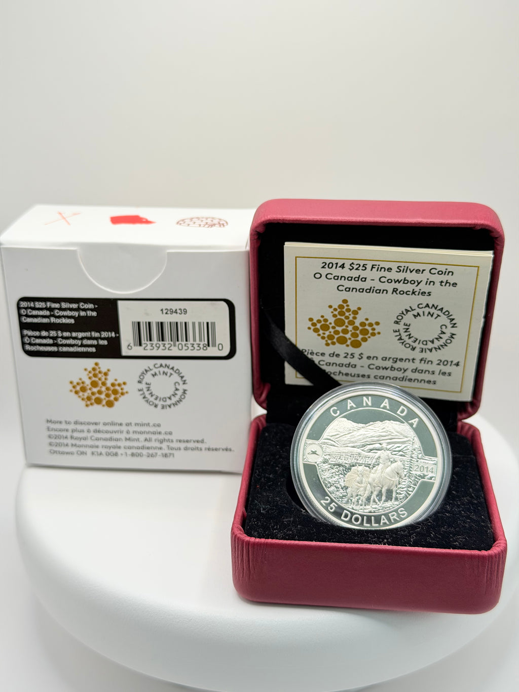 2014 Canada $25 O Canada Cowboy in the Canadian Rockies 1oz Silver Coin
