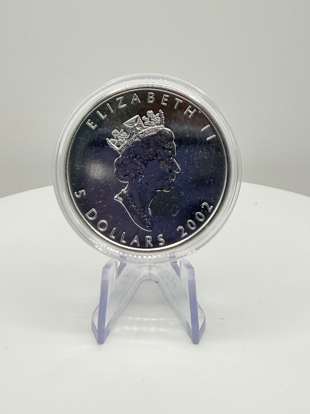 2002 Canada 1 oz Silver Maple Leaf Coloured Coin Box COA