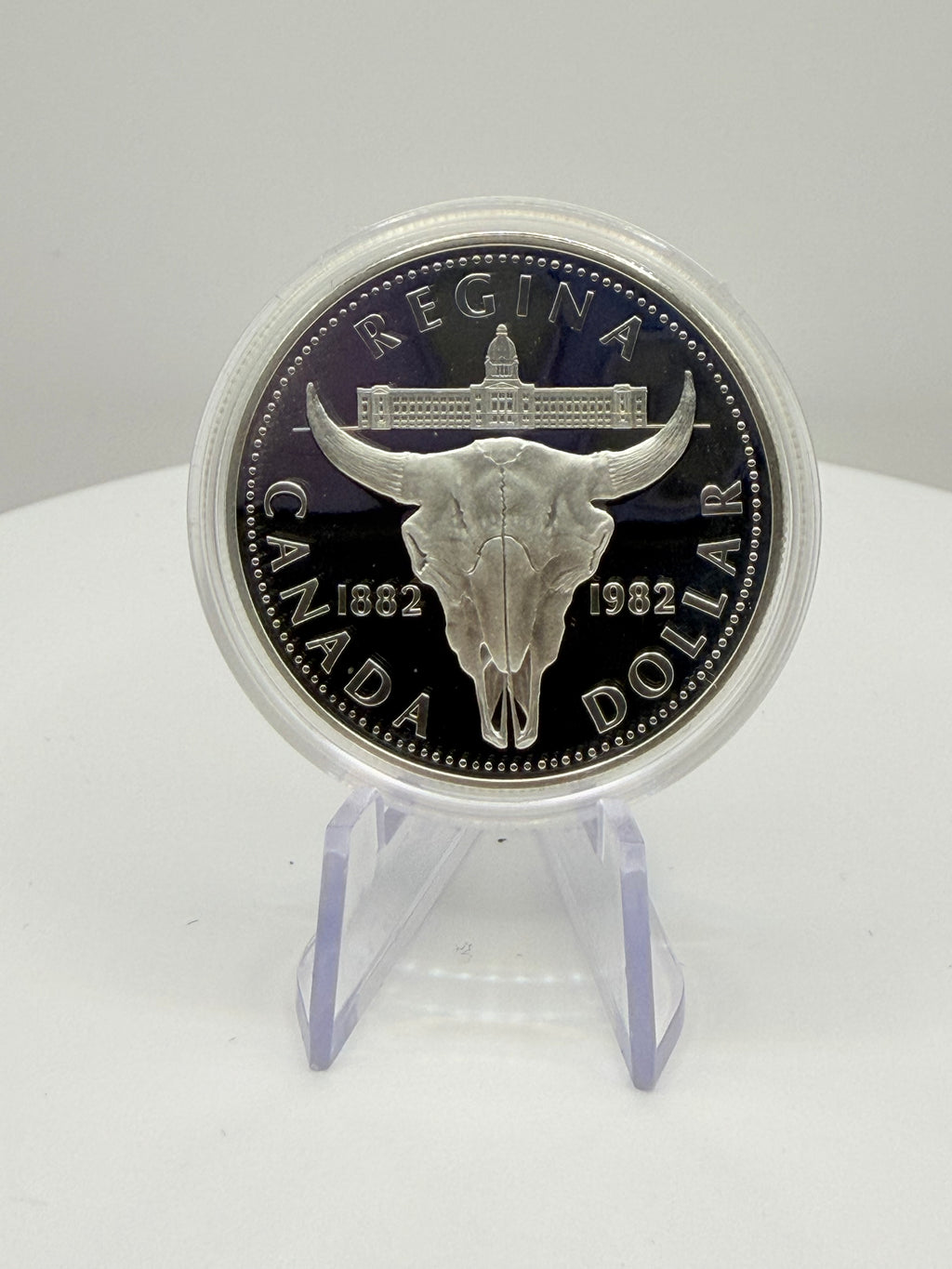 1982 Canada Regina Centennial $1 Silver Proof Coin Boxed