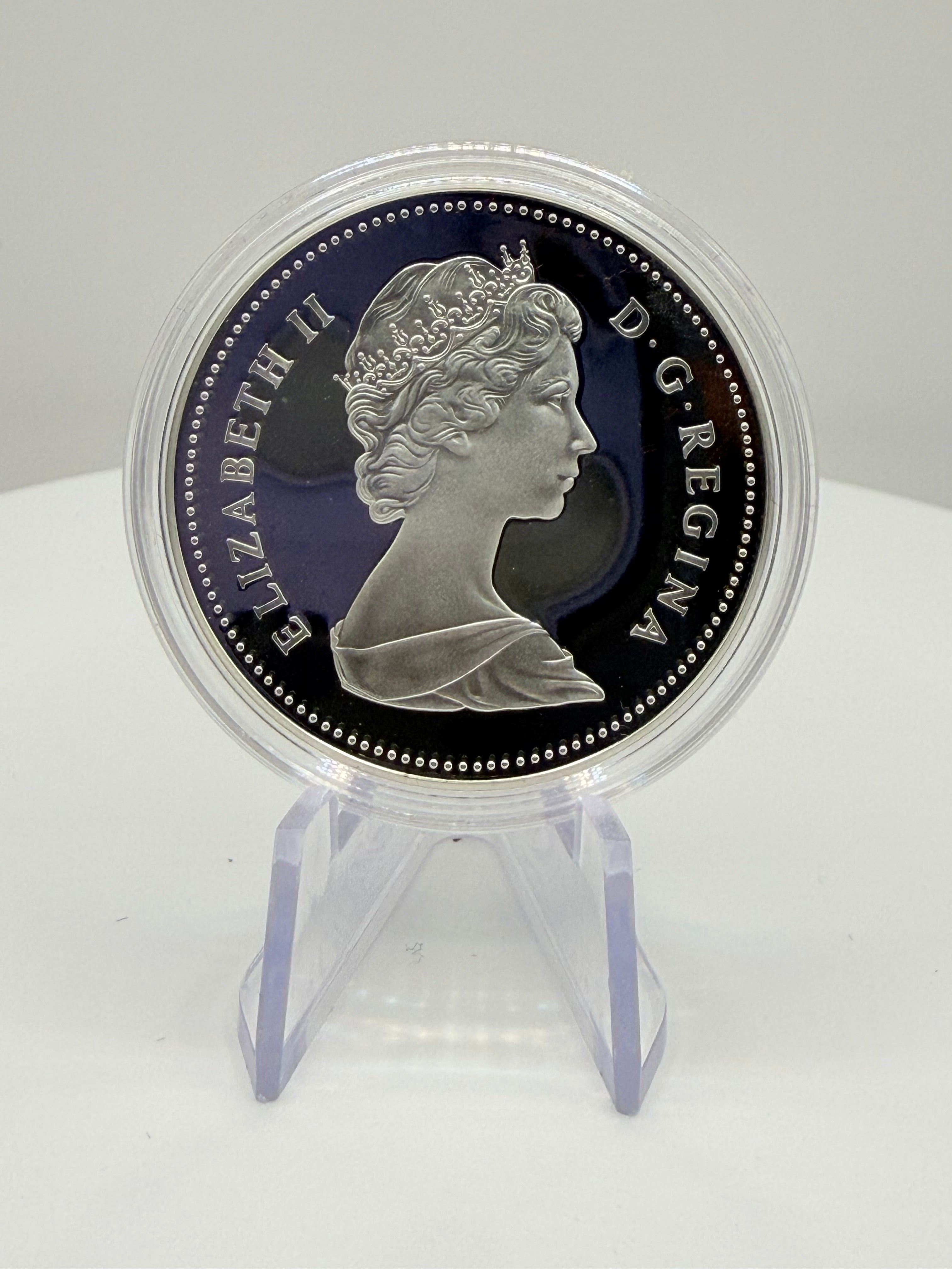 1982 Canada Regina Centennial $1 Silver Proof Coin Boxed