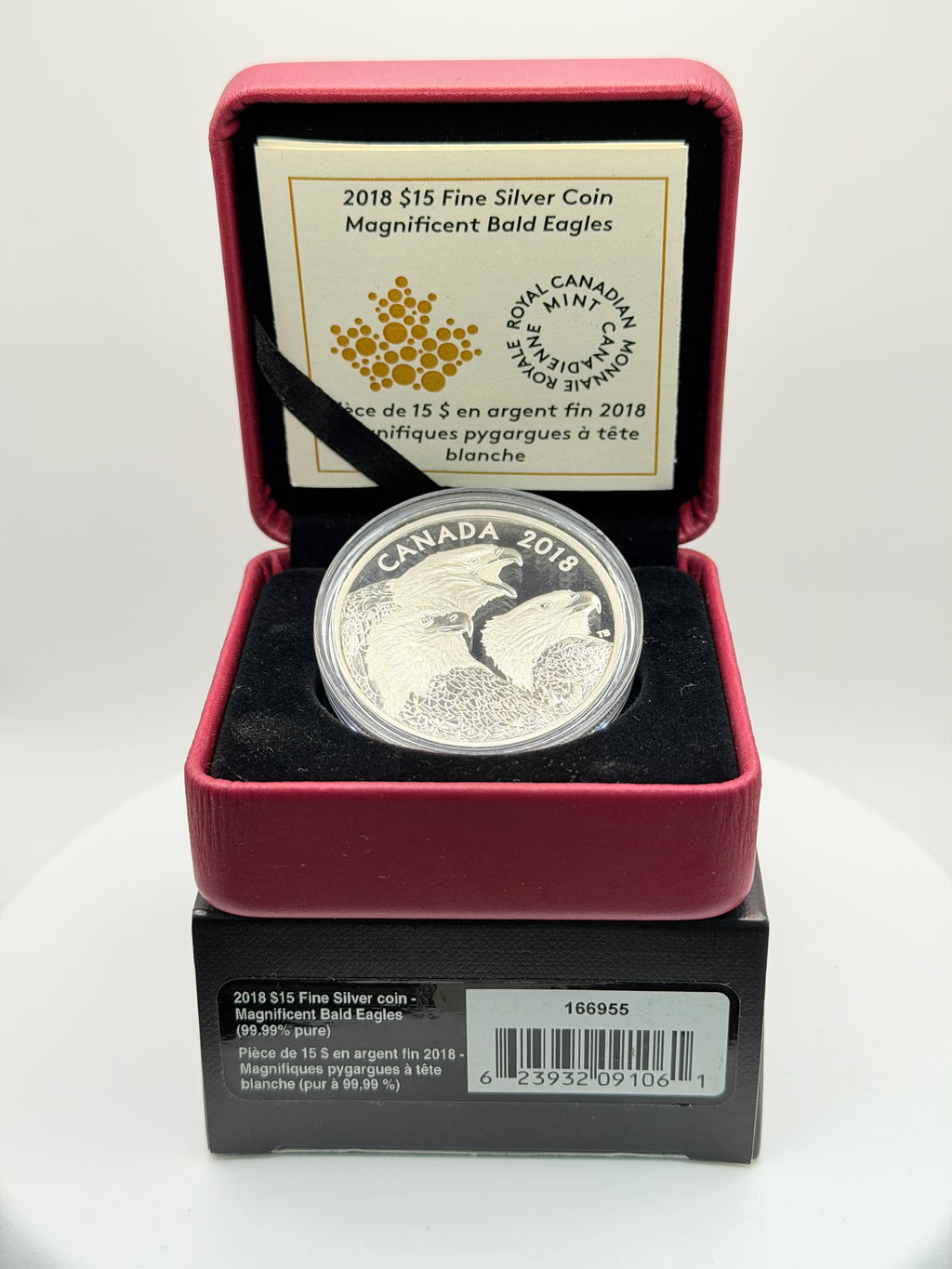 2018 Canada $15 Magnificent Bald Eagles 1 oz Silver Proof Coin
