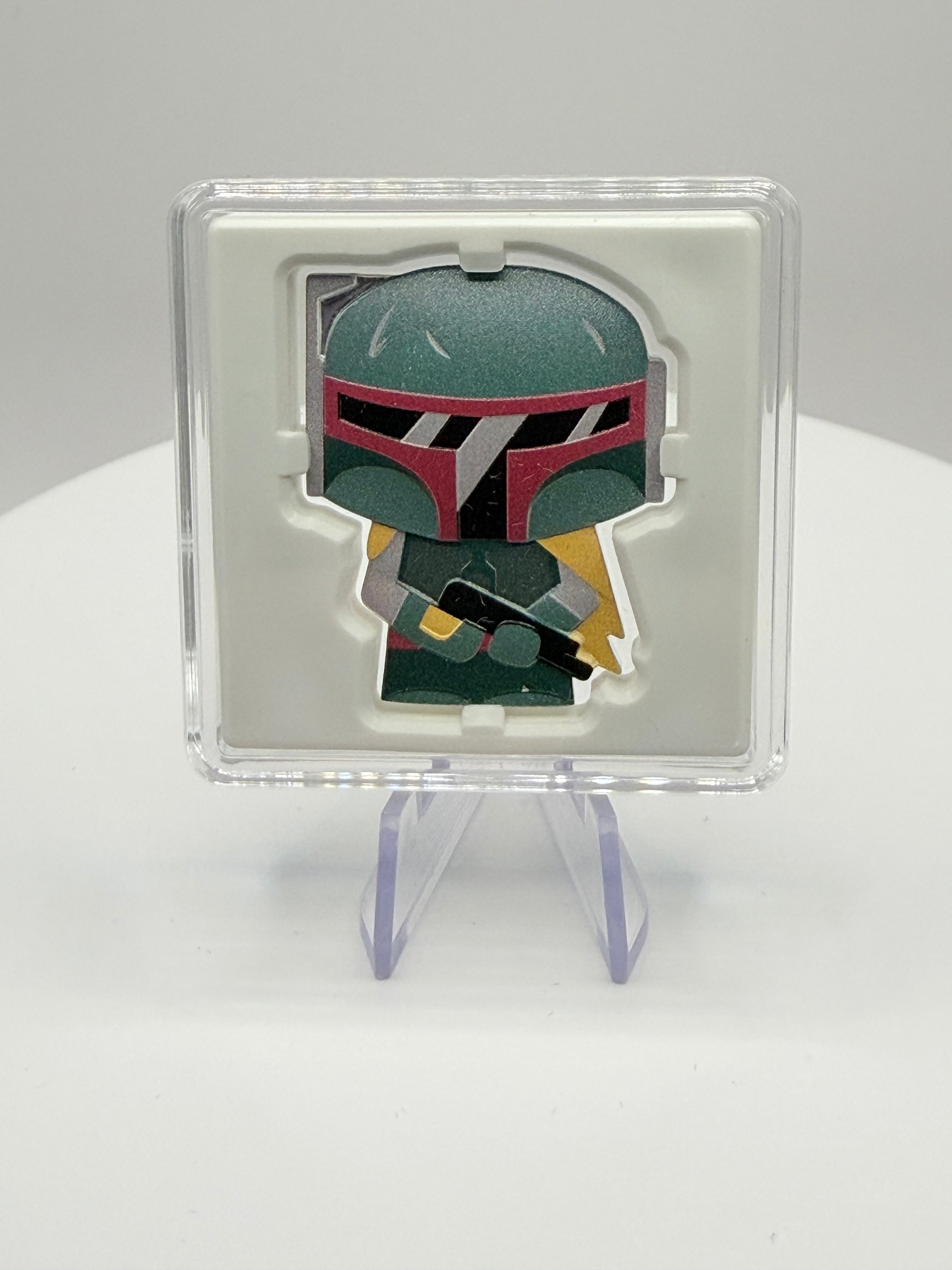2020 Niue Star Wars Chibi Boba Fett 1 oz Silver Coin Boxed