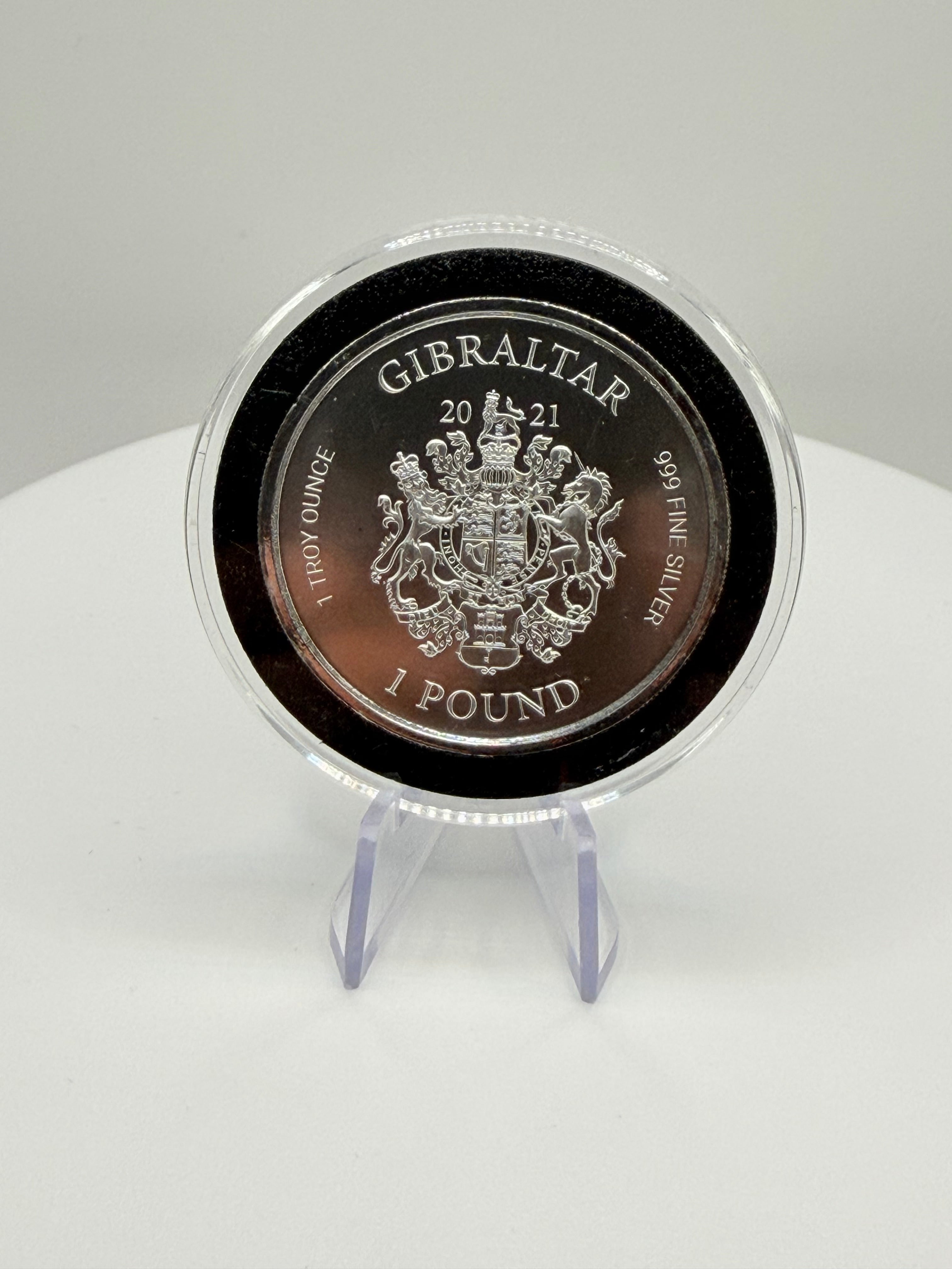 2021 Gibraltar Lady Justice 1 oz Silver Coin (.999 Fine Bullion) - Scottsdale Mint