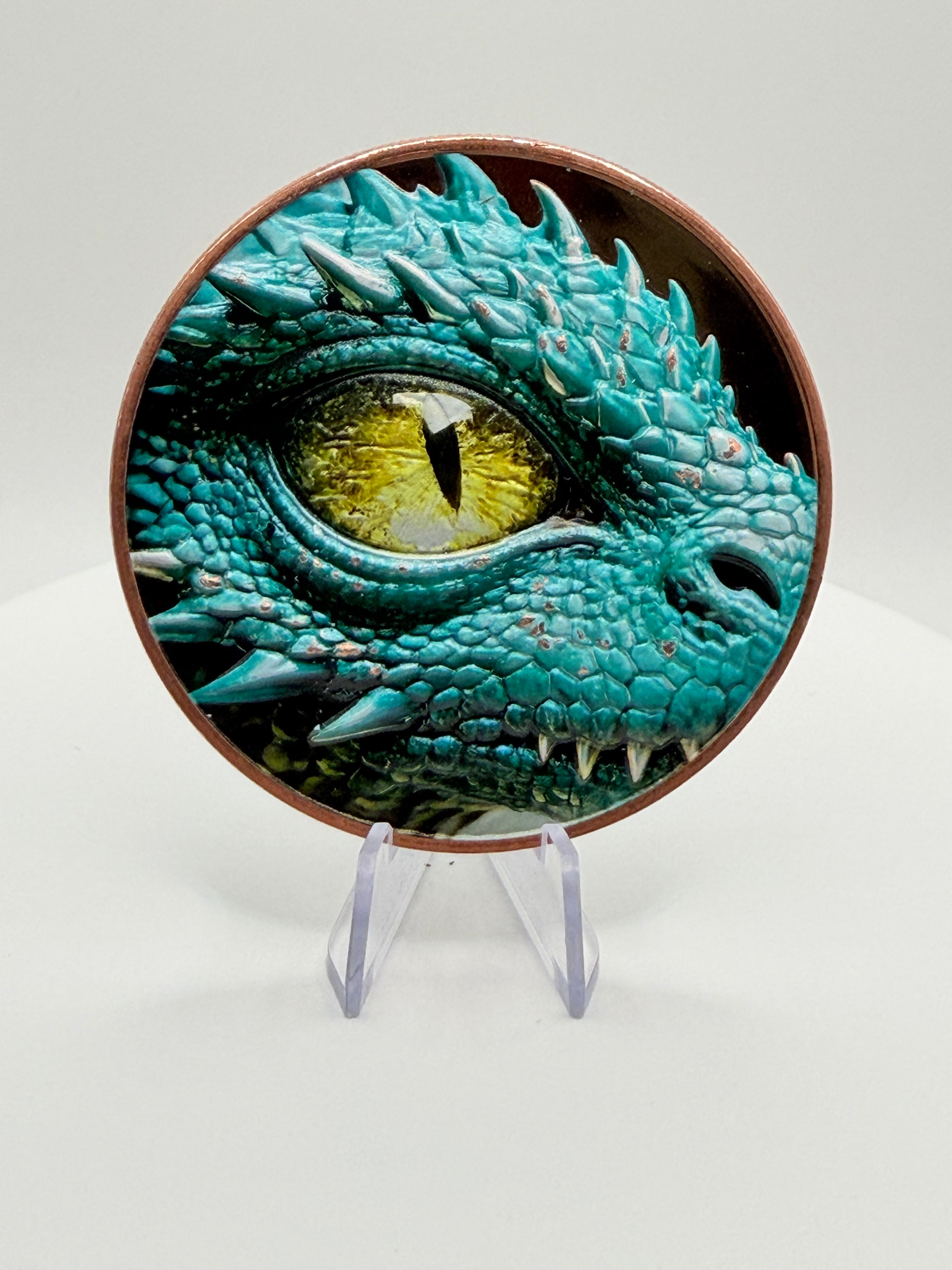 Storm Dragon 5 oz .999 Fine Copper Round – Colorized Fantasy Collectible