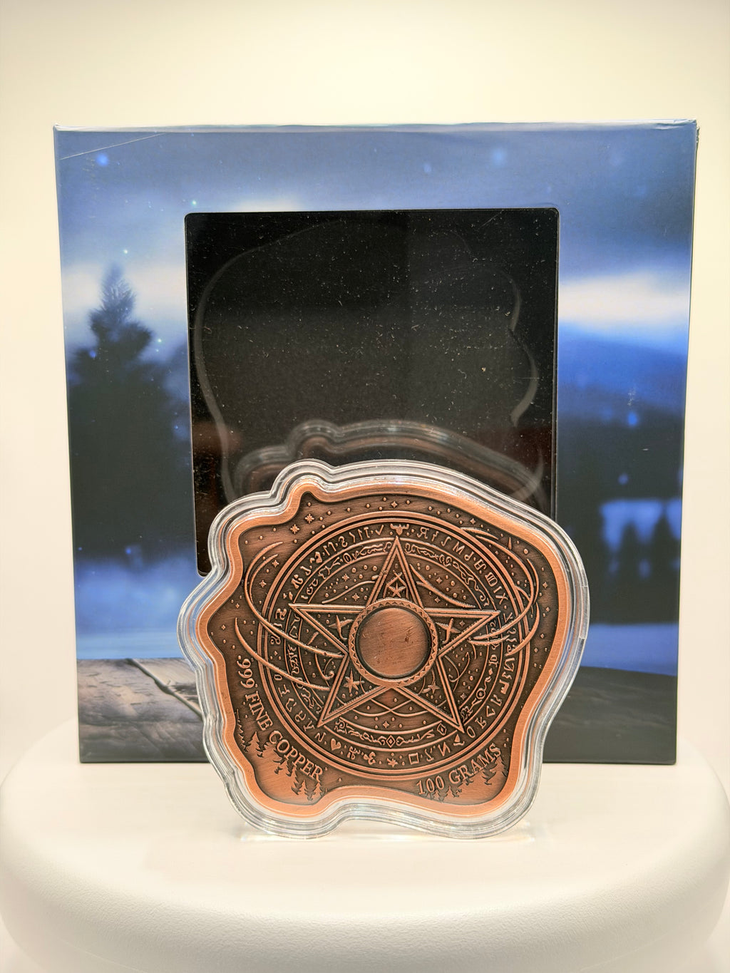 2026 Mystical Wizard & Owl 10 oz Colorized Shaped Copper Medal