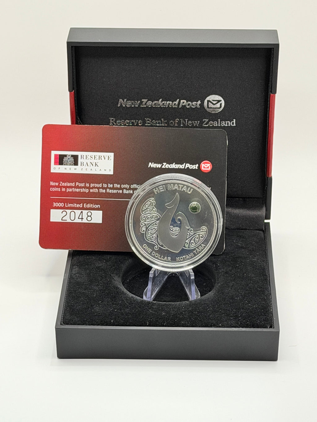 2012 New Zealand $1 Hei Matau Pounamu Greenstone 1oz Silver Coin