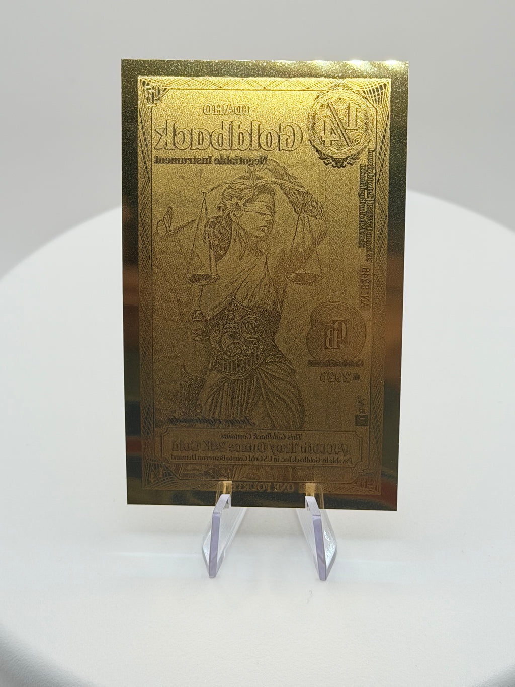 2026 Idaho 1/4 Goldback 1/4000 oz 24K Gold Foil Note