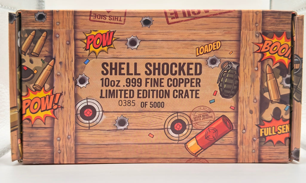 Shell Shocked 10 oz .999 Fine Copper Limited Edition Crate Set