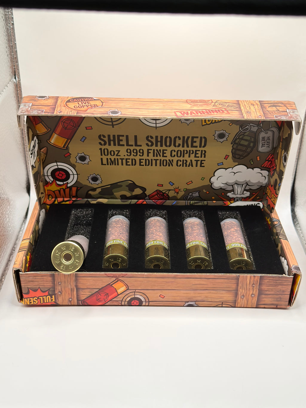 Shell Shocked 10 oz .999 Fine Copper Limited Edition Crate Set