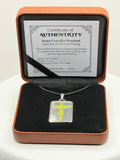 Jesus Crucifix Pendant 24K Gold Plated Silver Plating Box COA