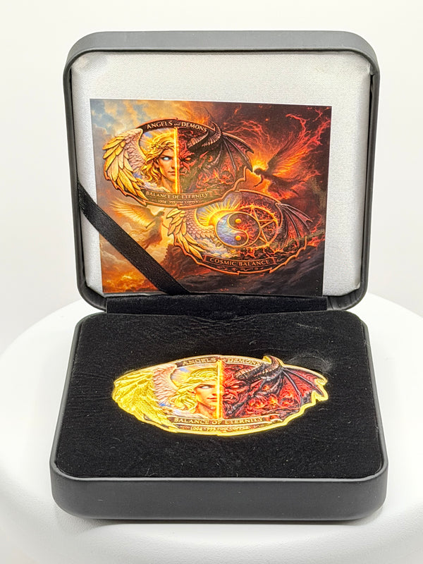 2026 Angels & Demons Balance of Eternity 100g Shaped Medal