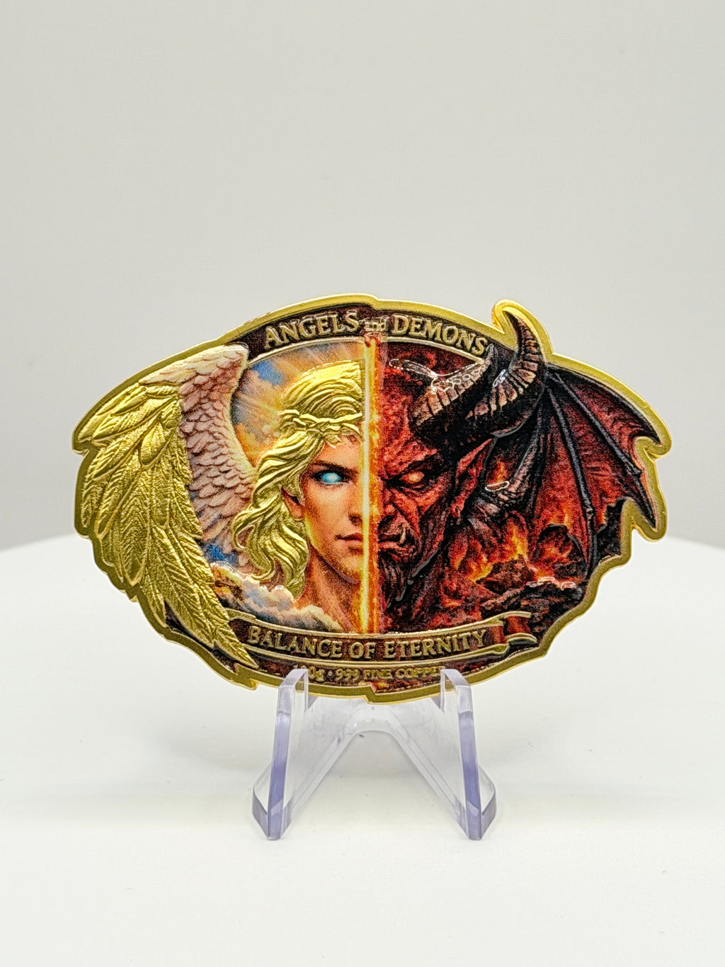 2026 Angels & Demons Balance of Eternity 100g Shaped Medal