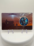 Alien Abduction 1 oz Colorized .999 Copper Round & Board Set