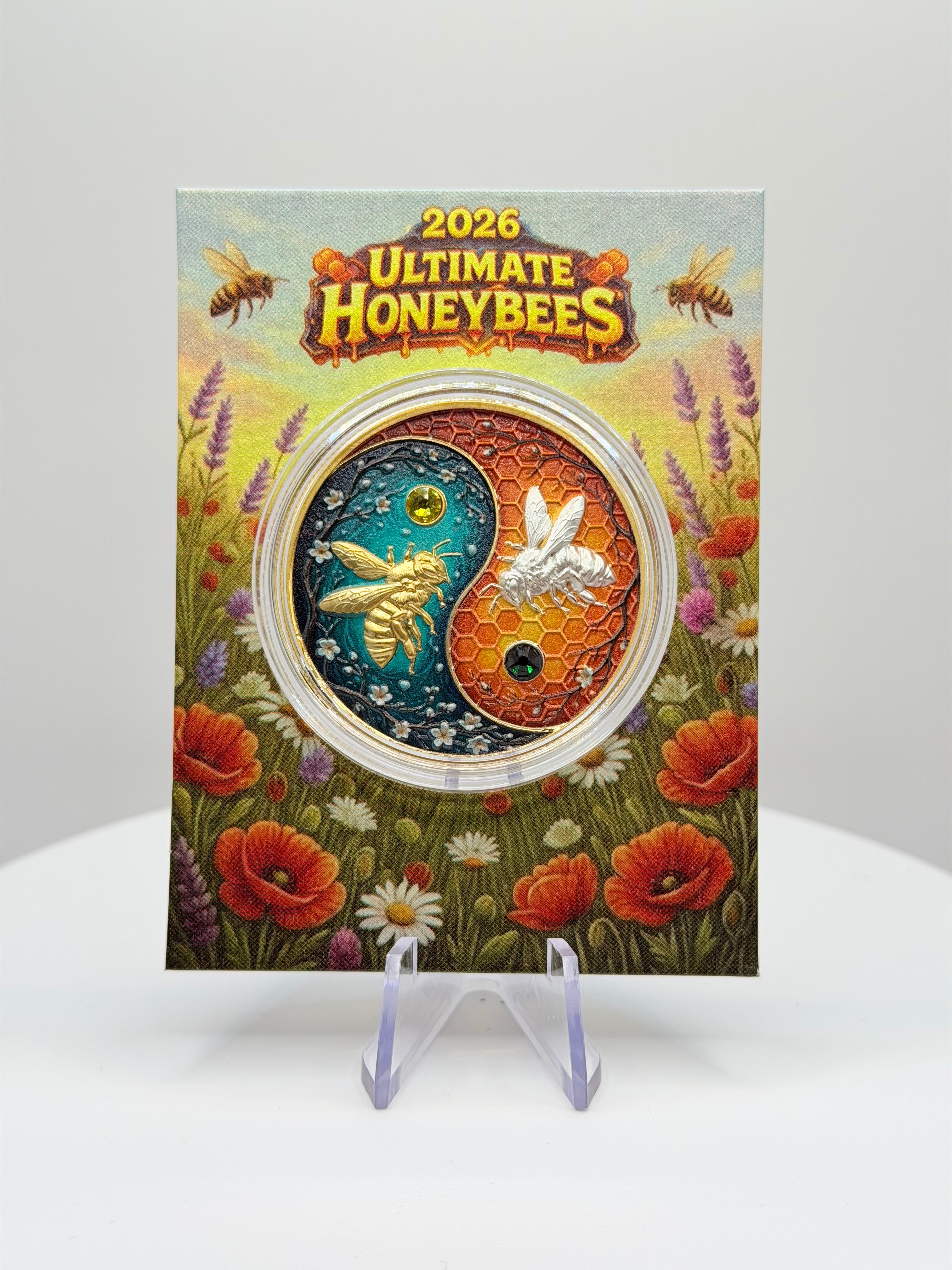 2026 Honey Bees Yin-Yang 1 oz Silver Coin & Art Board Set