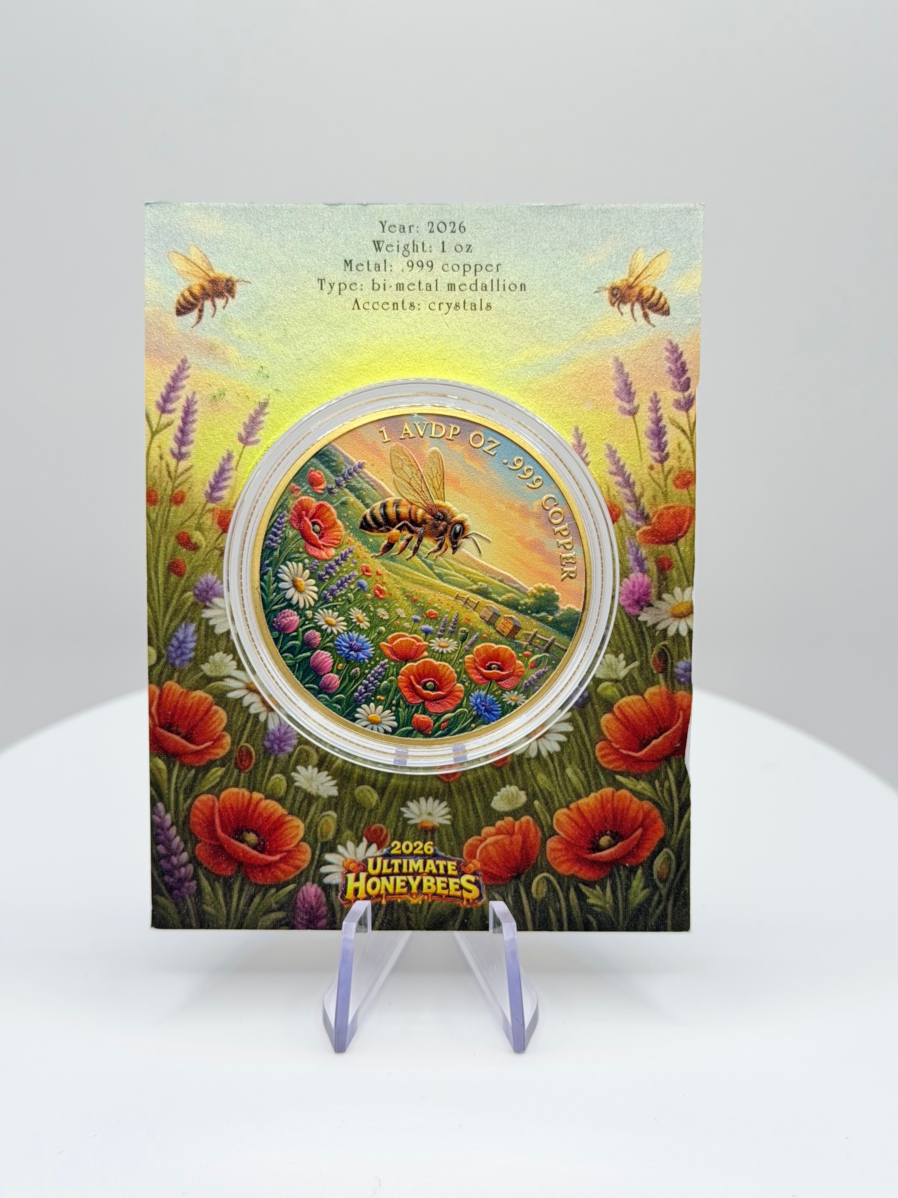 2026 Honey Bees Yin-Yang 1 oz Silver Coin & Art Board Set