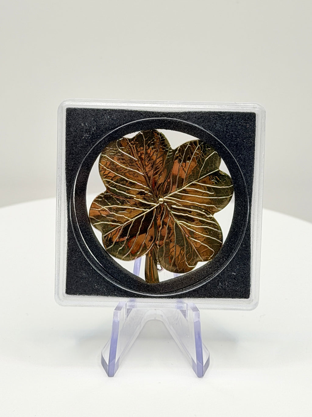 Lucky Four-Leaf Clover Shaped Pure .999 Fine Copper Art Medal