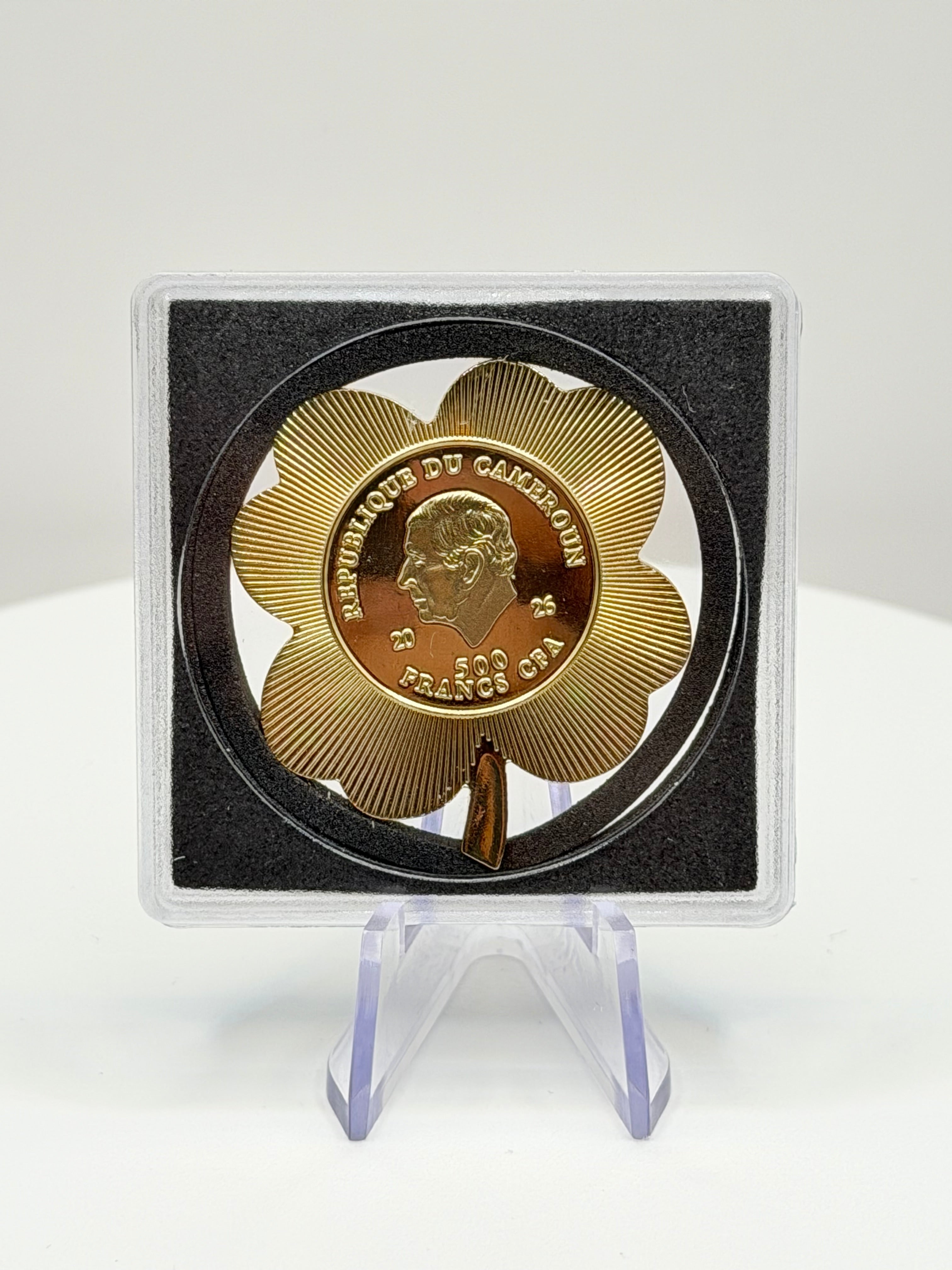 Lucky Four-Leaf Clover Shaped Pure .999 Fine Copper Art Medal