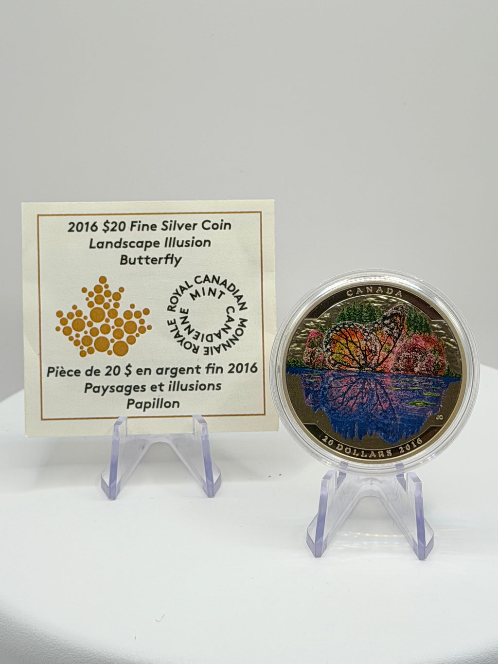 2016 Canada $20 Landscape Illusion Butterfly 1 oz Silver Coin