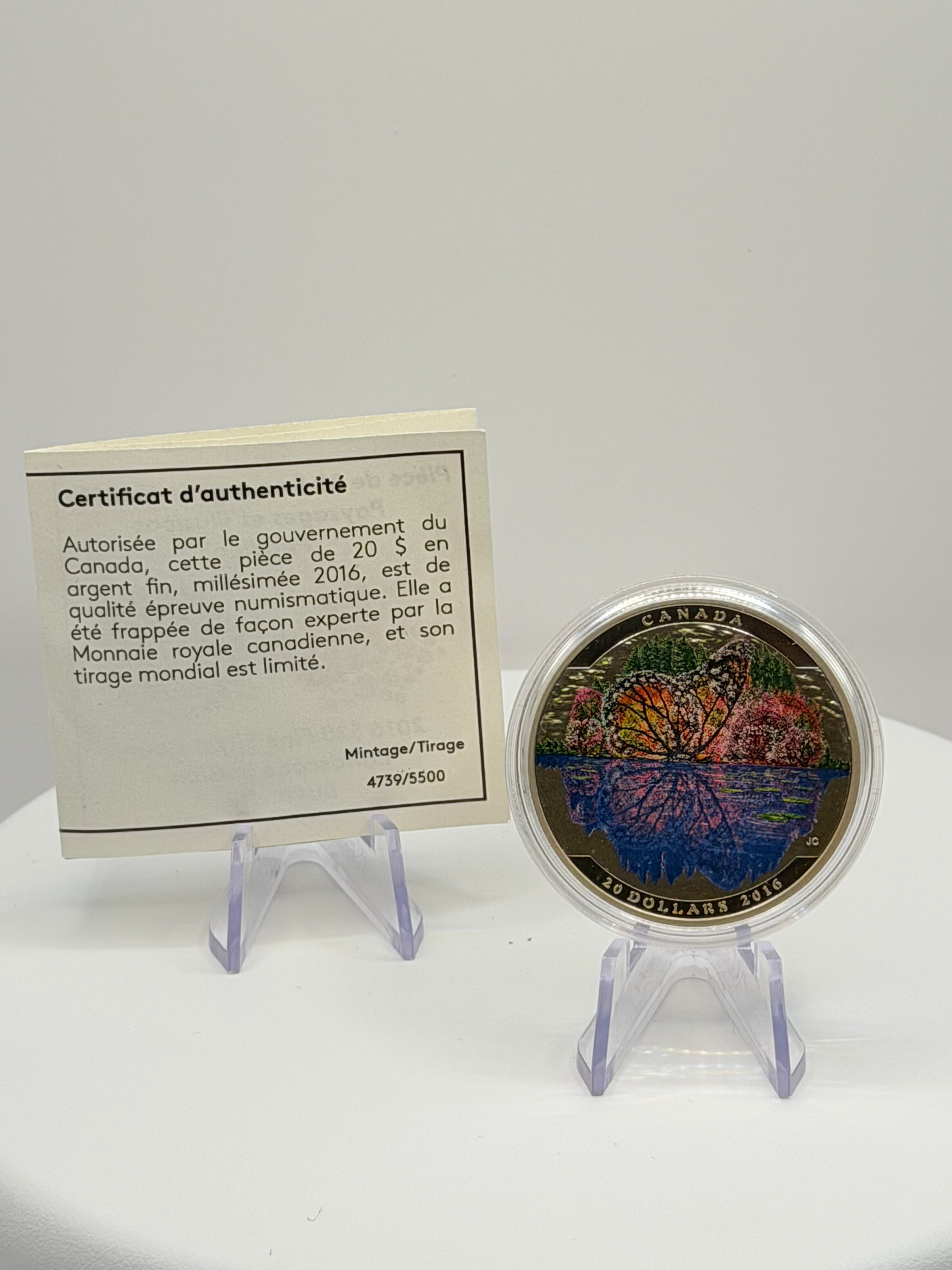 2016 Canada $20 Landscape Illusion Butterfly 1 oz Silver Coin