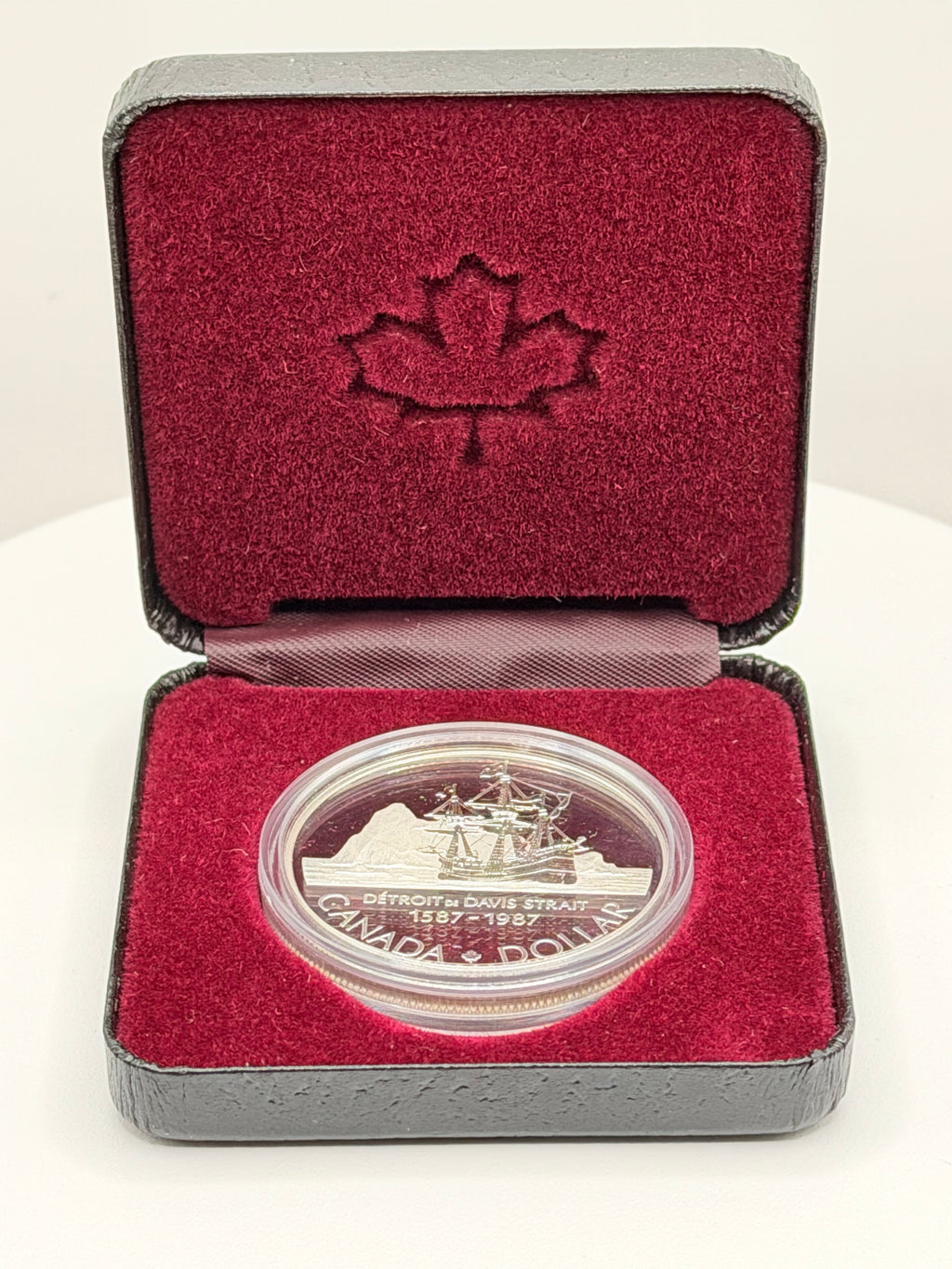 1987 Canada Davis Strait Centennial $1 Silver Proof Coin Boxed