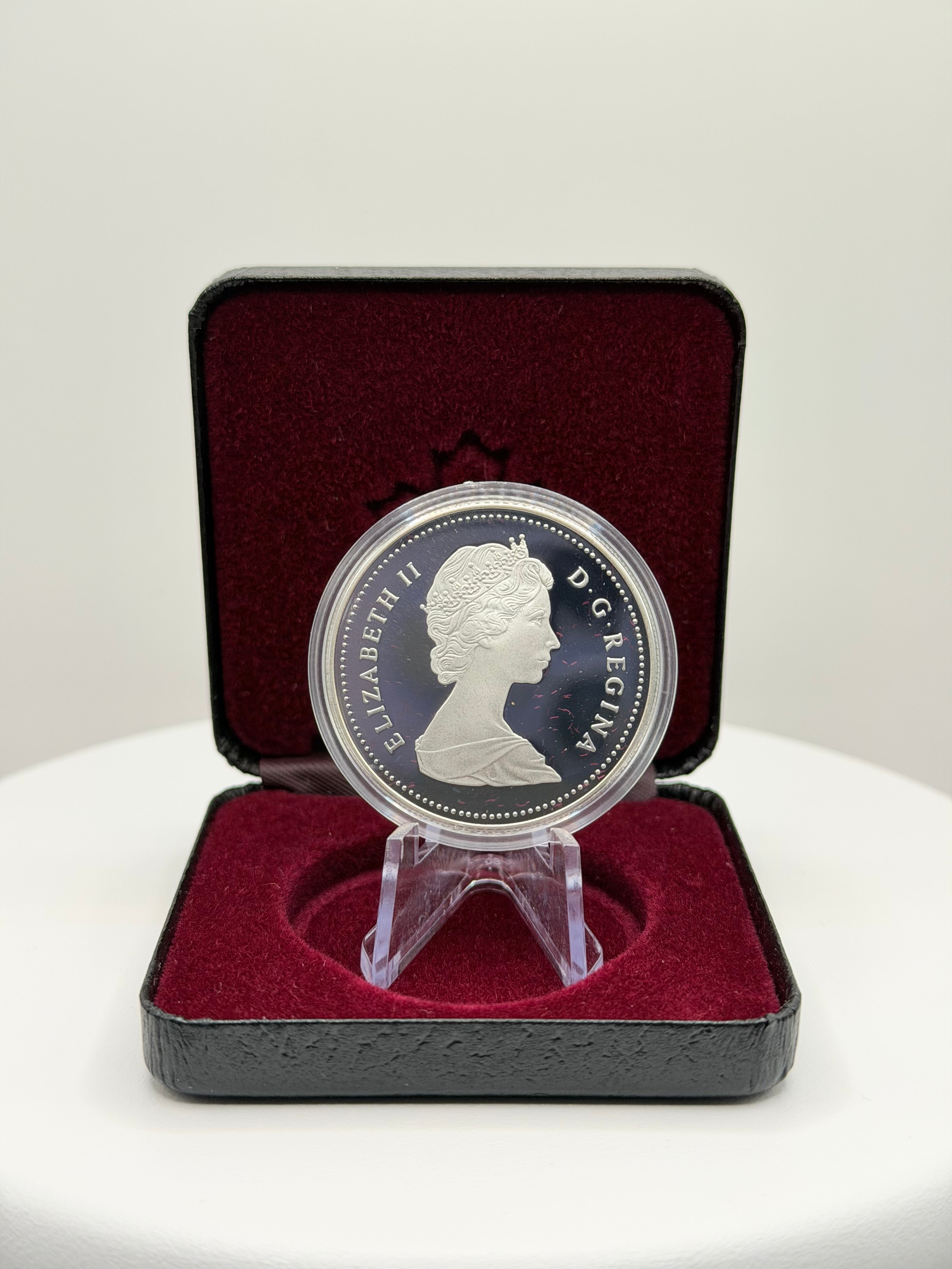 1987 Canada Davis Strait Centennial $1 Silver Proof Coin Boxed