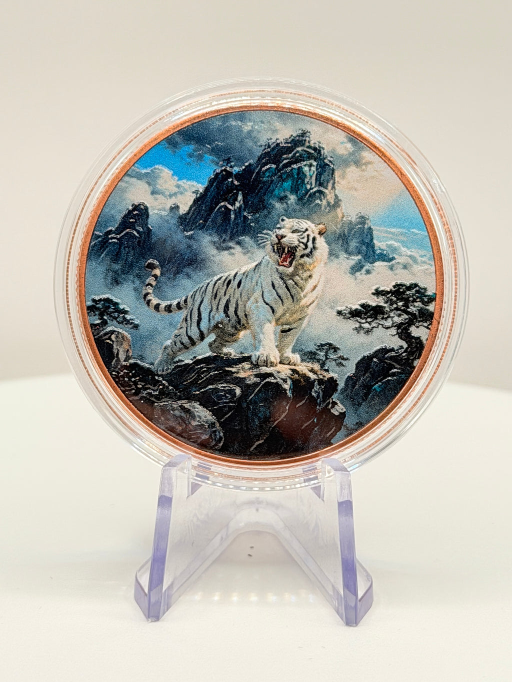 White Tiger Mountain Ascent 1 oz Colorized .999 Copper Round