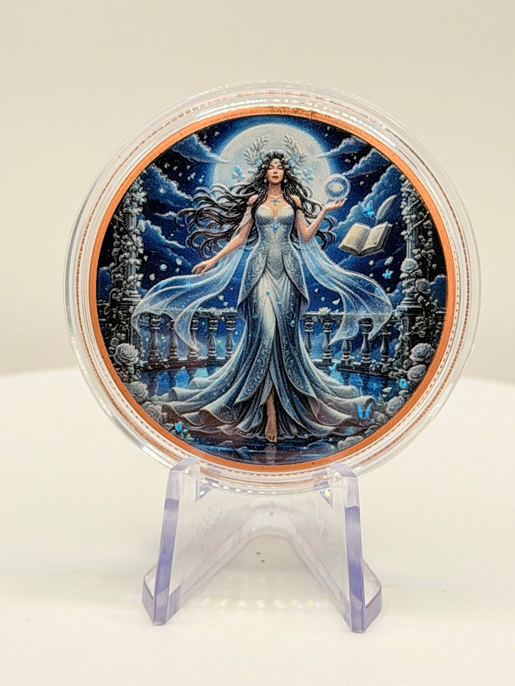 Celestial Moon Goddess 1 oz Colorized .999 Copper Round
