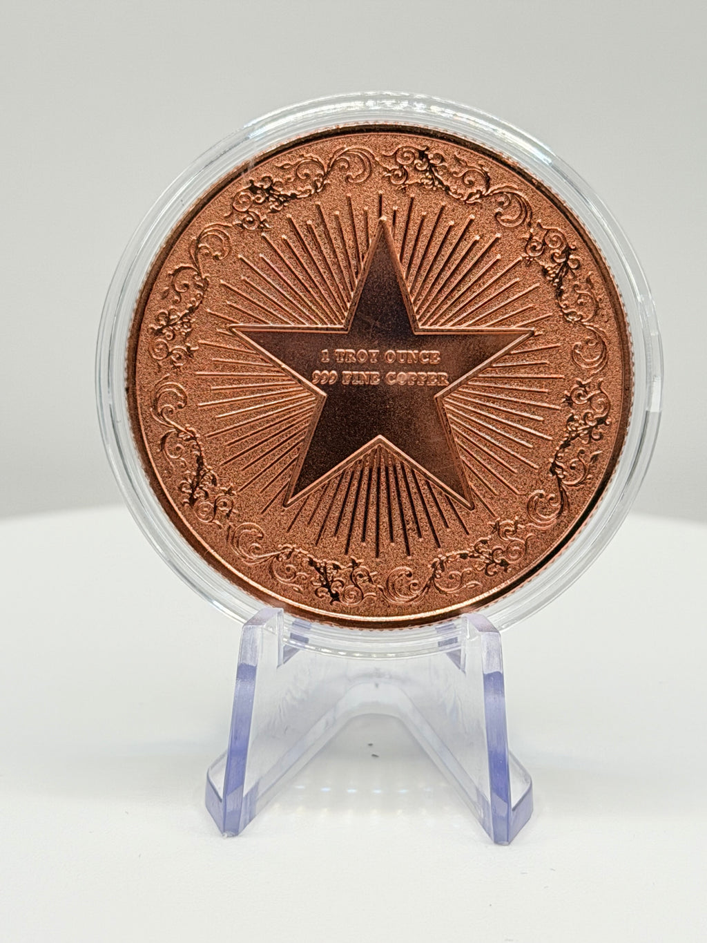 Downy Woodpecker 1 oz Colorized .999 Copper Round Bullion
