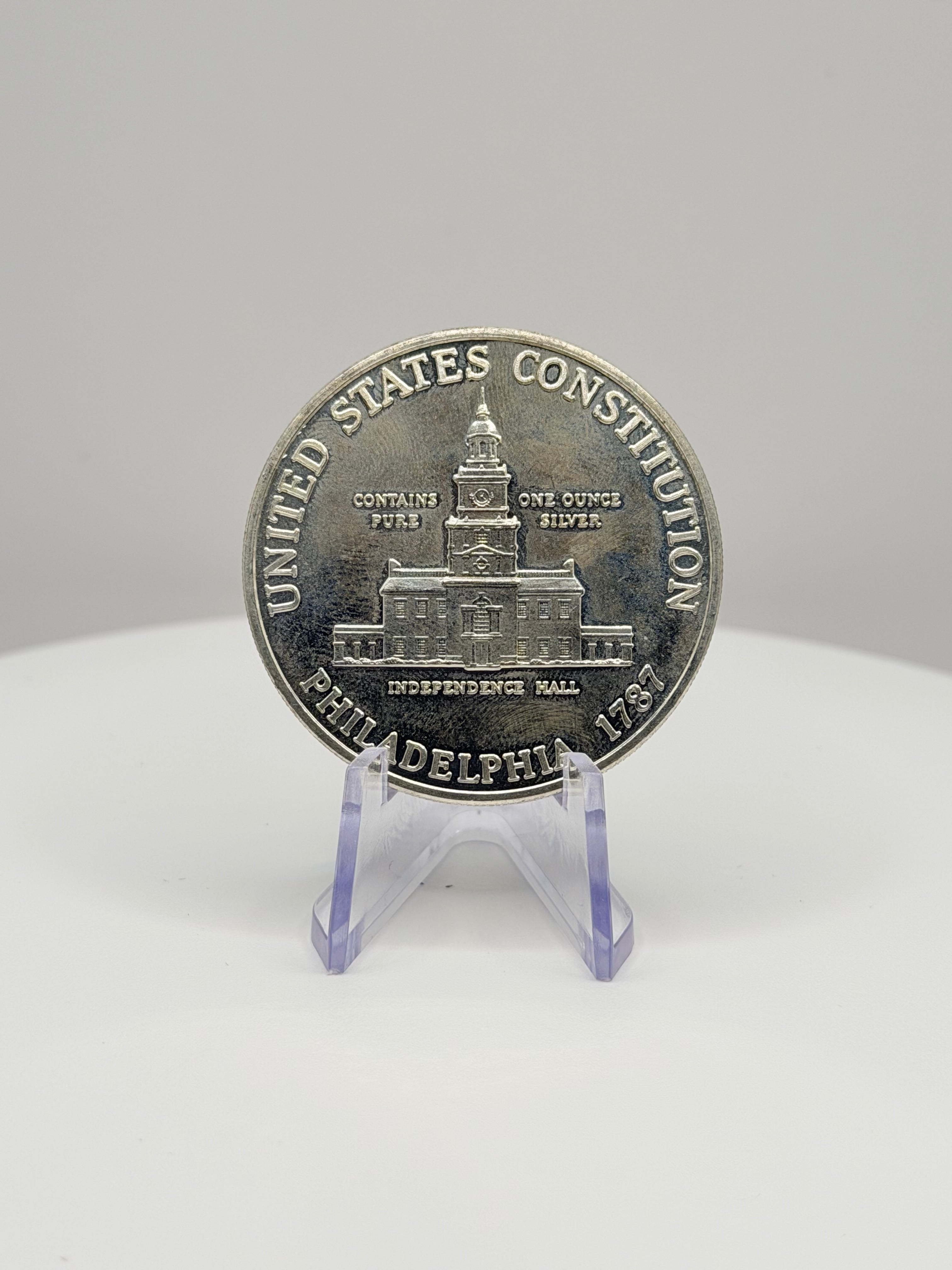 1987 US Constitution Bicentennial 1 oz .999 Fine Silver Round